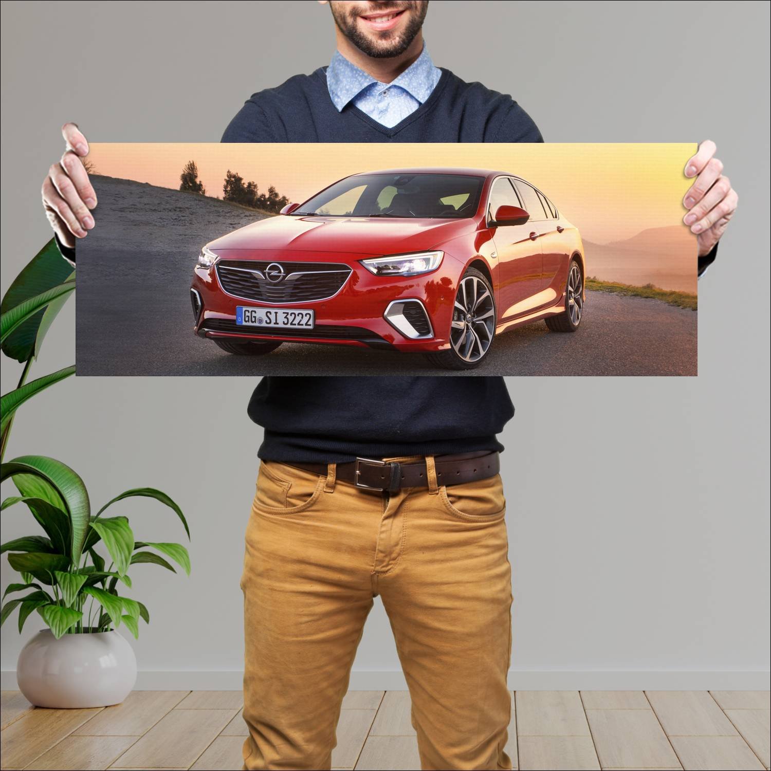 Cuadro grande 30x80cm 2017 opel insignia gsi auto 684 Opel