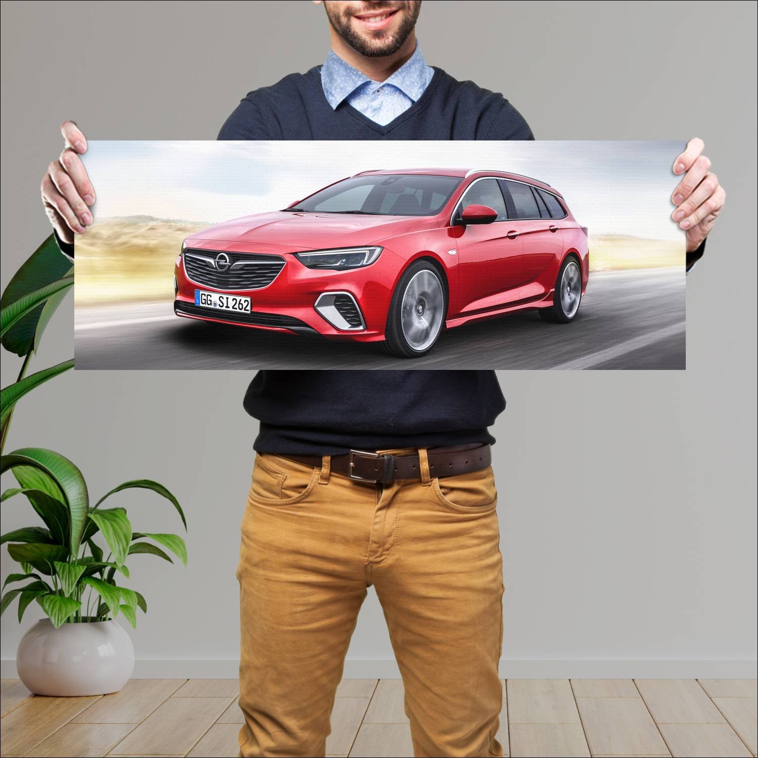 Cuadro grande 30x80cm 2017 opel insignia gsi sport 685 Opel