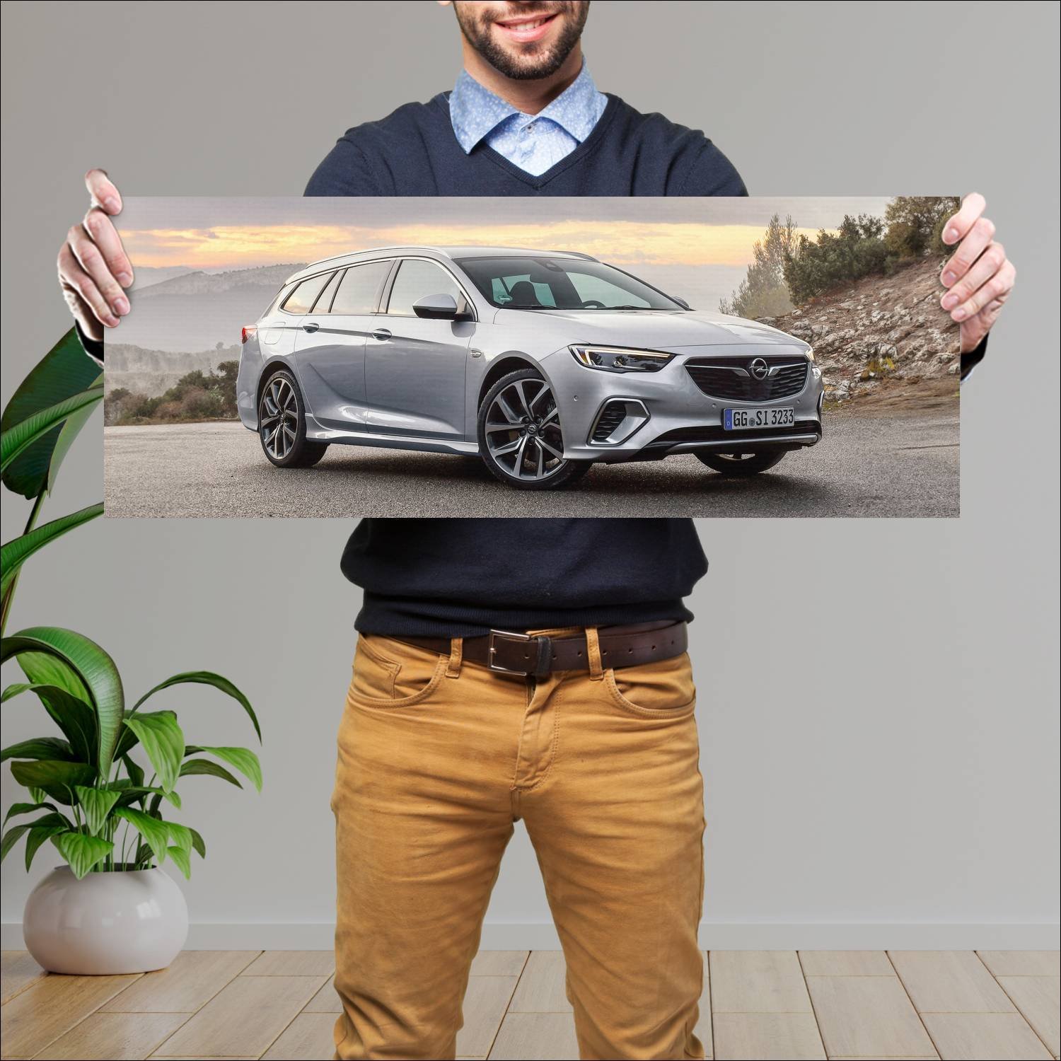 Cuadro grande 30x80cm 2017 opel insignia gsi sport 686 Opel
