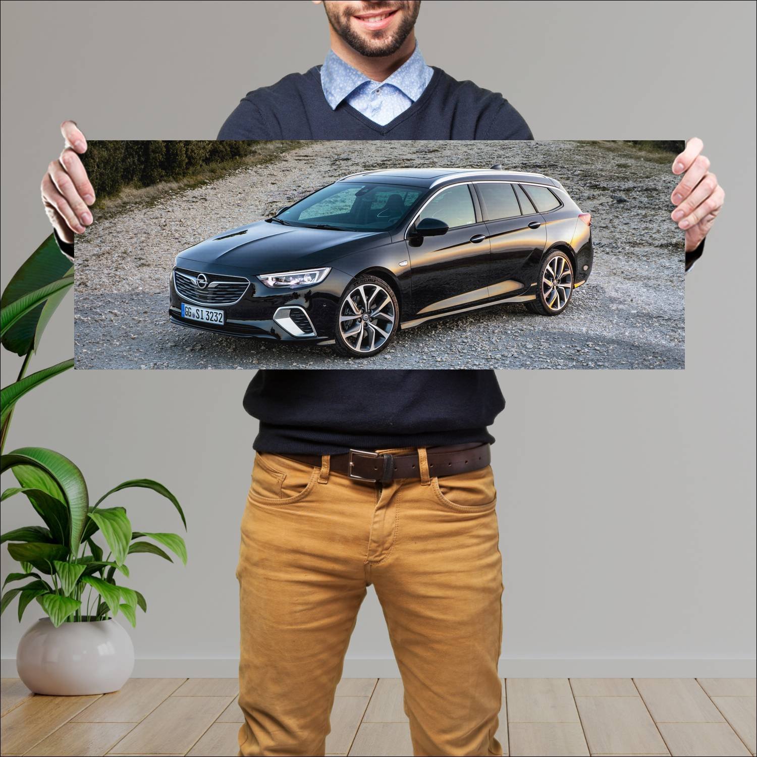 Cuadro grande 30x80cm 2017 opel insignia gsi sport 687 Opel