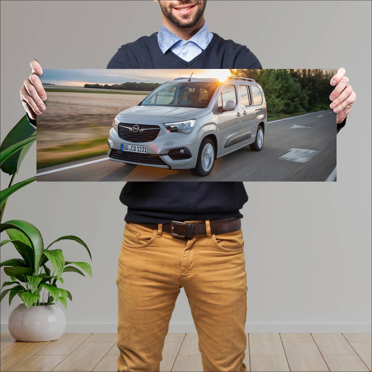Cuadro grande 30x80cm 2018 opel combo life xl Opel