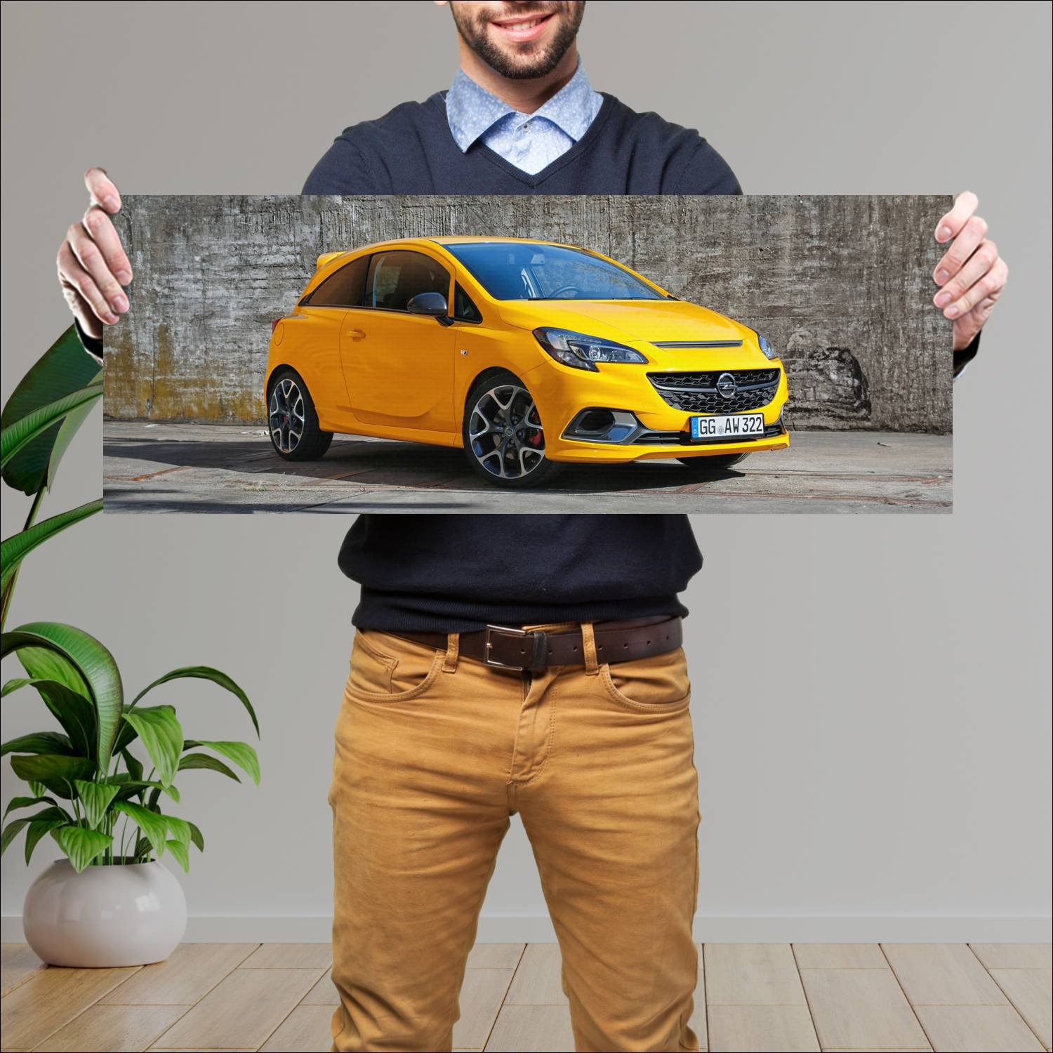 Cuadro grande 30x80cm 2018 opel corsa gsi 3 door 7 696 Opel