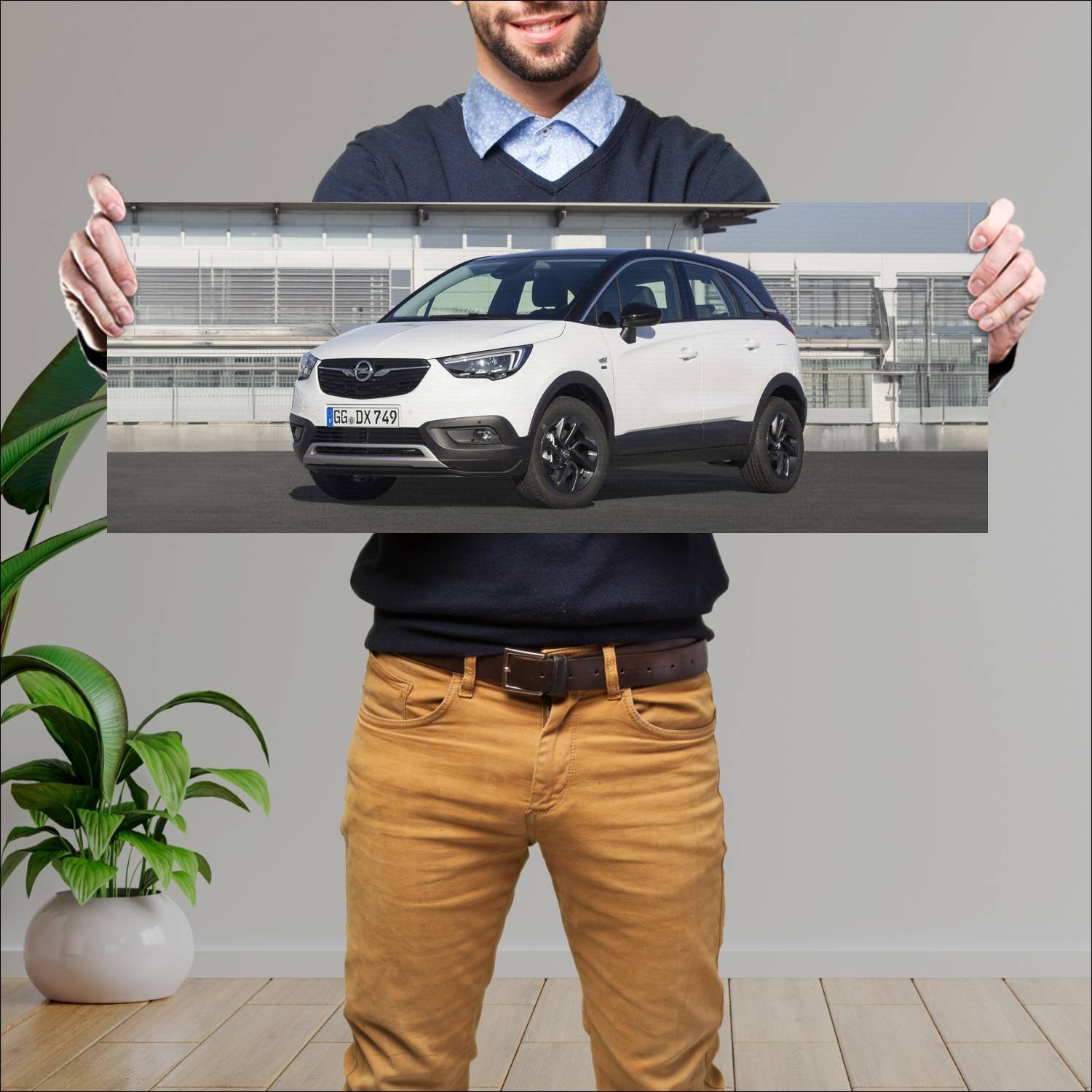 Cuadro grande 30x80cm 2018 opel crossland x 120 ye 697 Opel