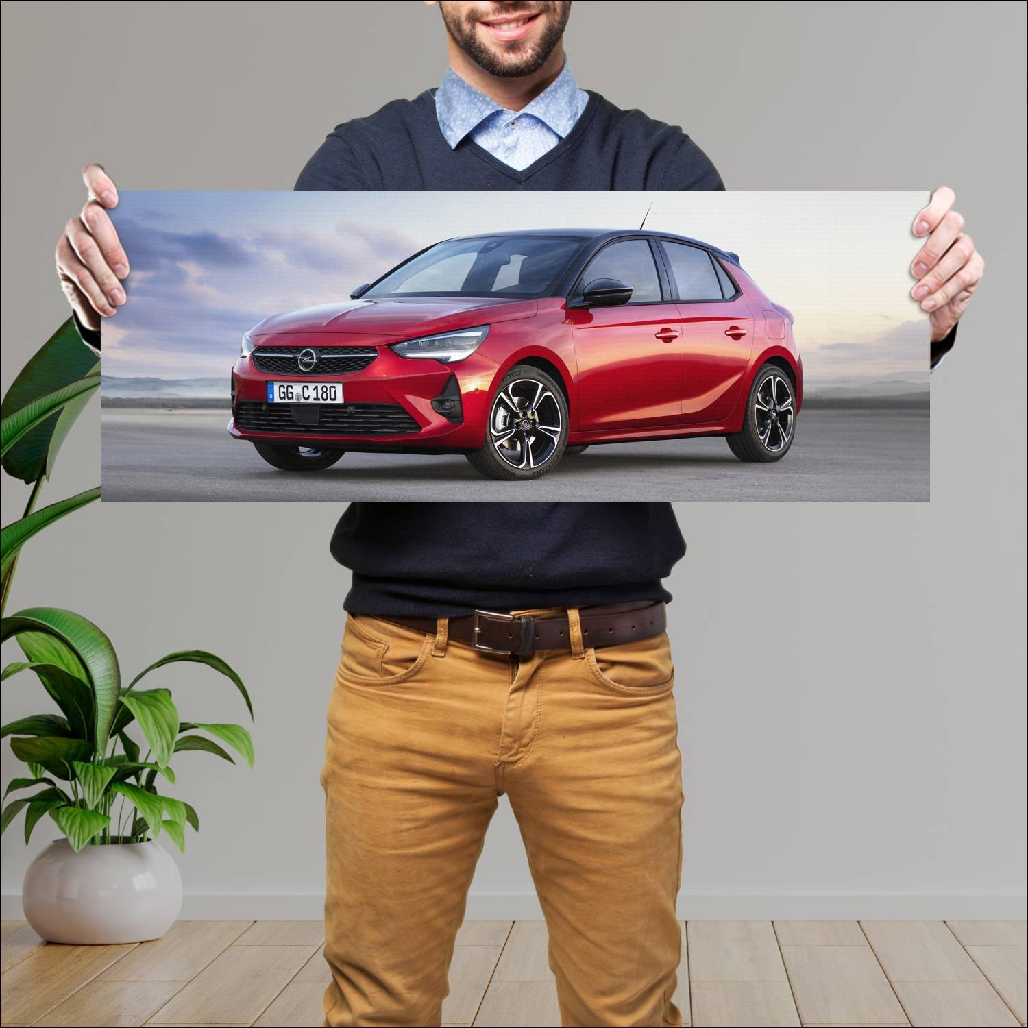 Cuadro grande 30x80cm 2019 opel corsa gs line Opel