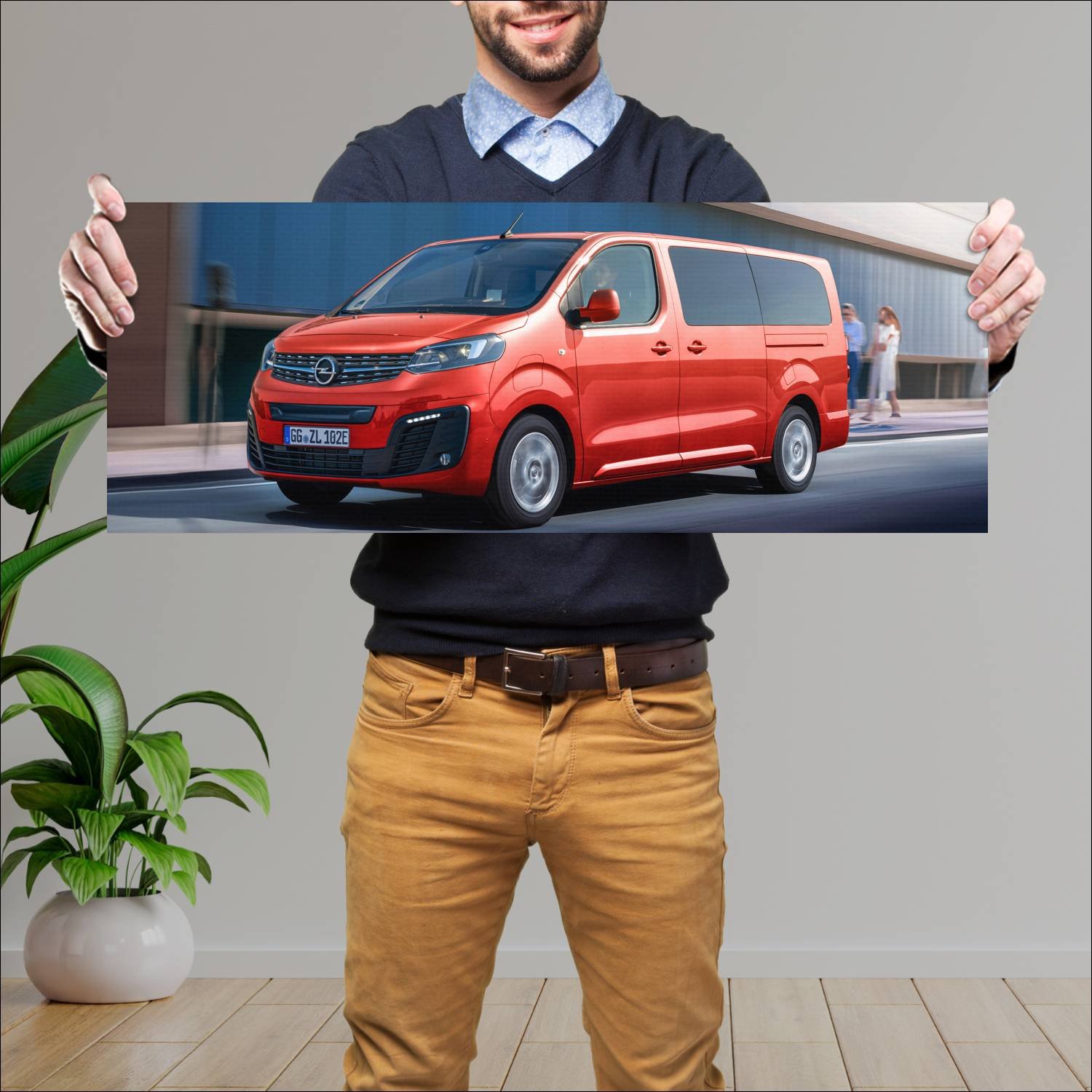 Cuadro grande 30x80cm 2020 opel zafira e life lwb 732 Opel