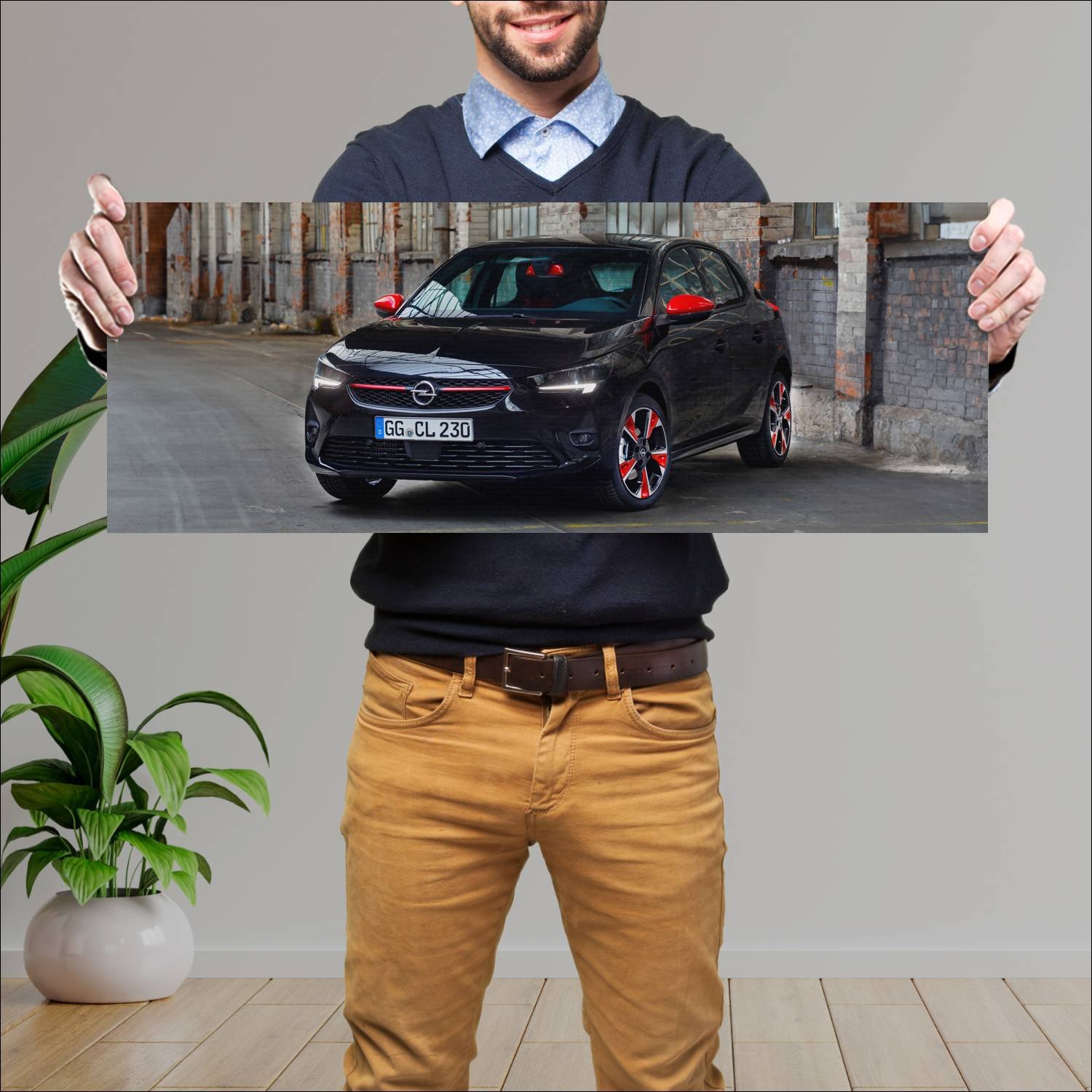 Cuadro grande 30x80cm 2021 opel corsa individual 1 734 Opel