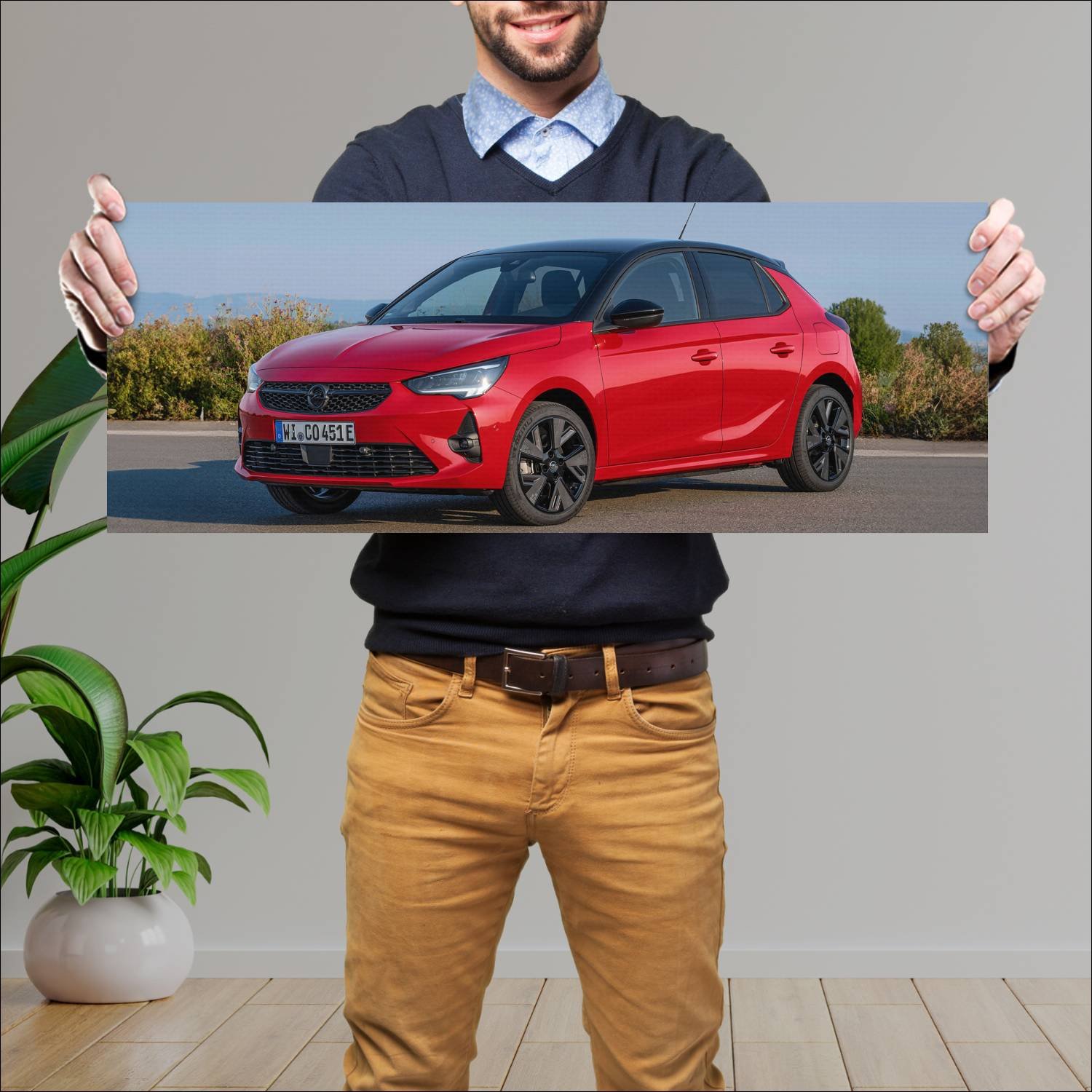 Cuadro grande 30x80cm 2022 opel corsa e 40 years 1 745 Opel