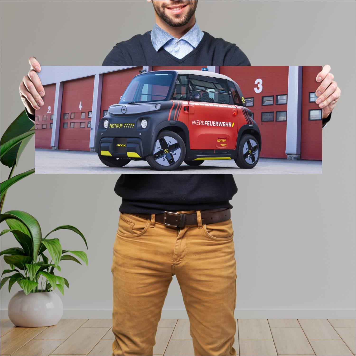 Cuadro grande 30x80cm 2022 opel rocks e werkfeuerw 747 Opel
