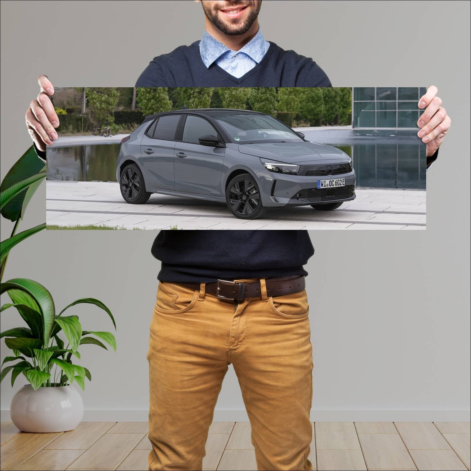 Cuadro grande 30x80cm 2023 opel corsa electric 120 755 Opel
