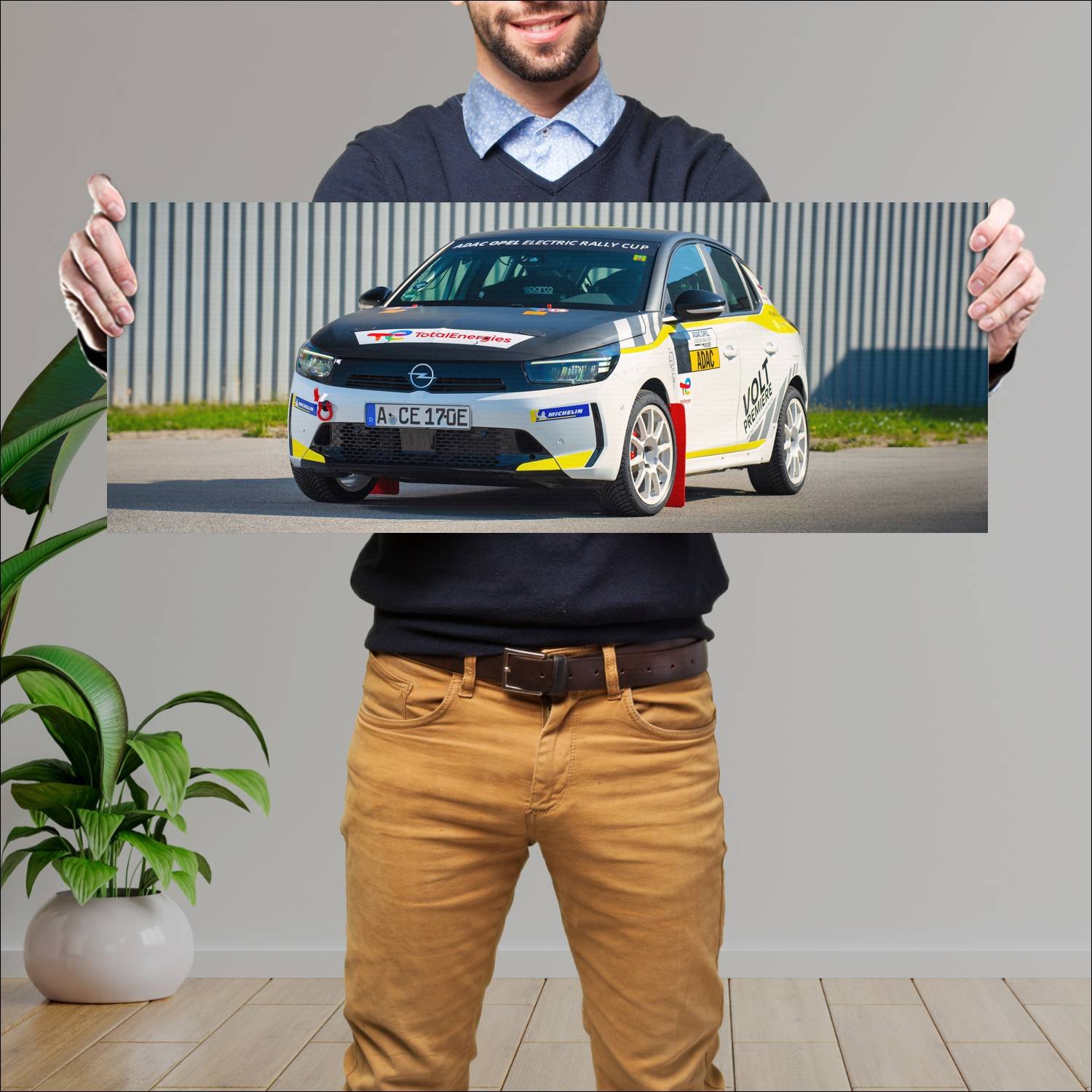 Cuadro grande 30x80cm 2023 opel corsa rally electr 756 Opel
