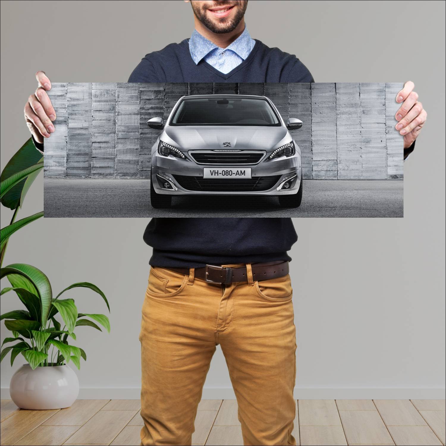 Cuadro grande 30x80cm 2013 peugeot 308 9012 47 Peugeot