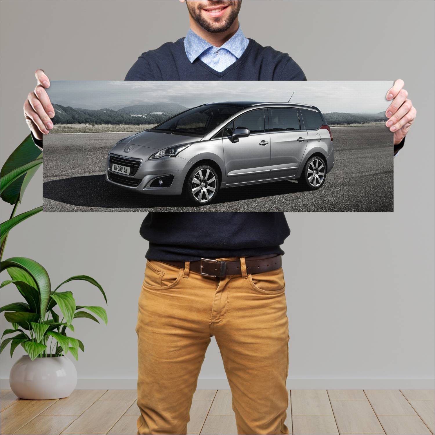 Cuadro grande 30x80cm 2013 peugeot 5008 8051 50 Peugeot