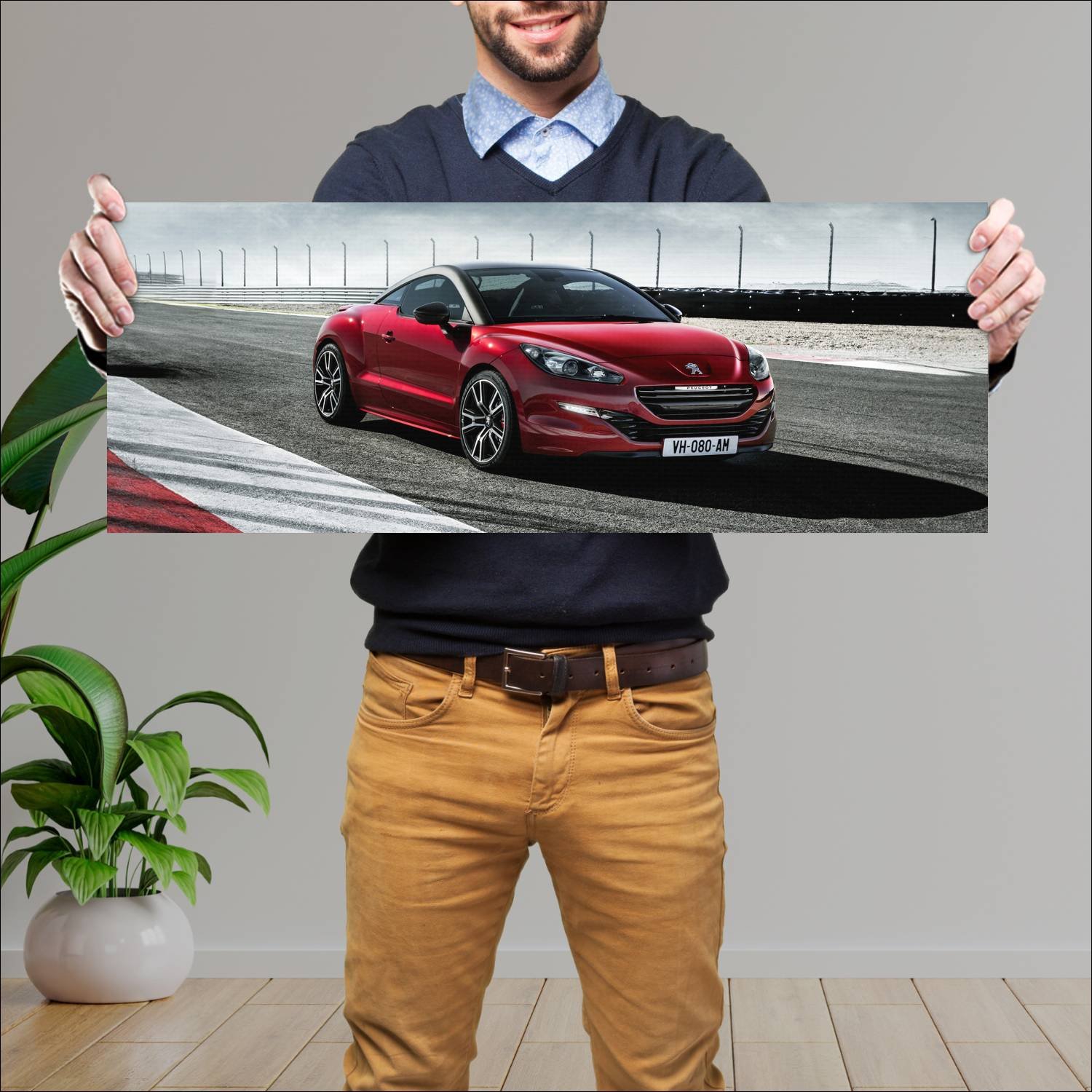 Cuadro grande 30x80cm 2013 peugeot rcz r 9115 51 Peugeot