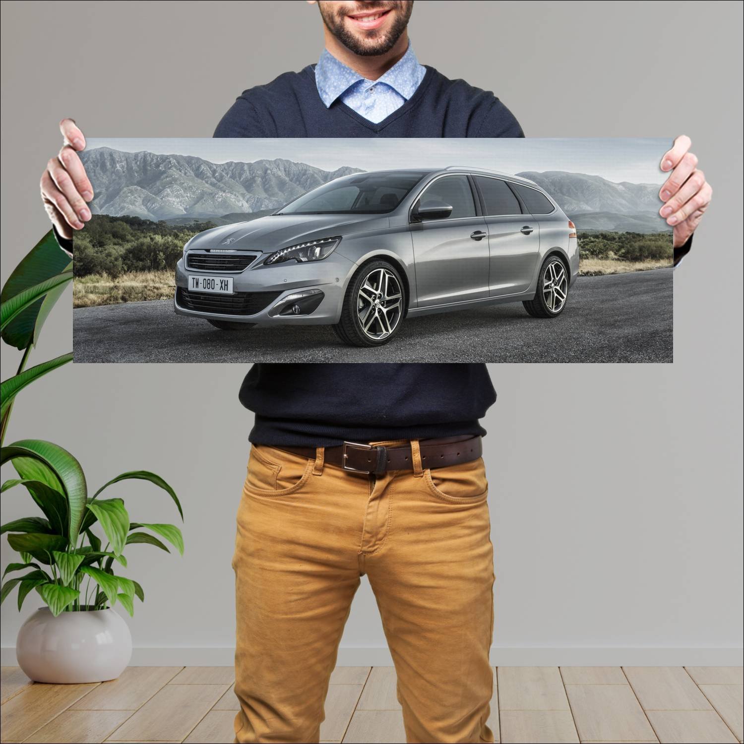 Cuadro grande 30x80cm 2014 peugeot 308 sw auto 60 Peugeot