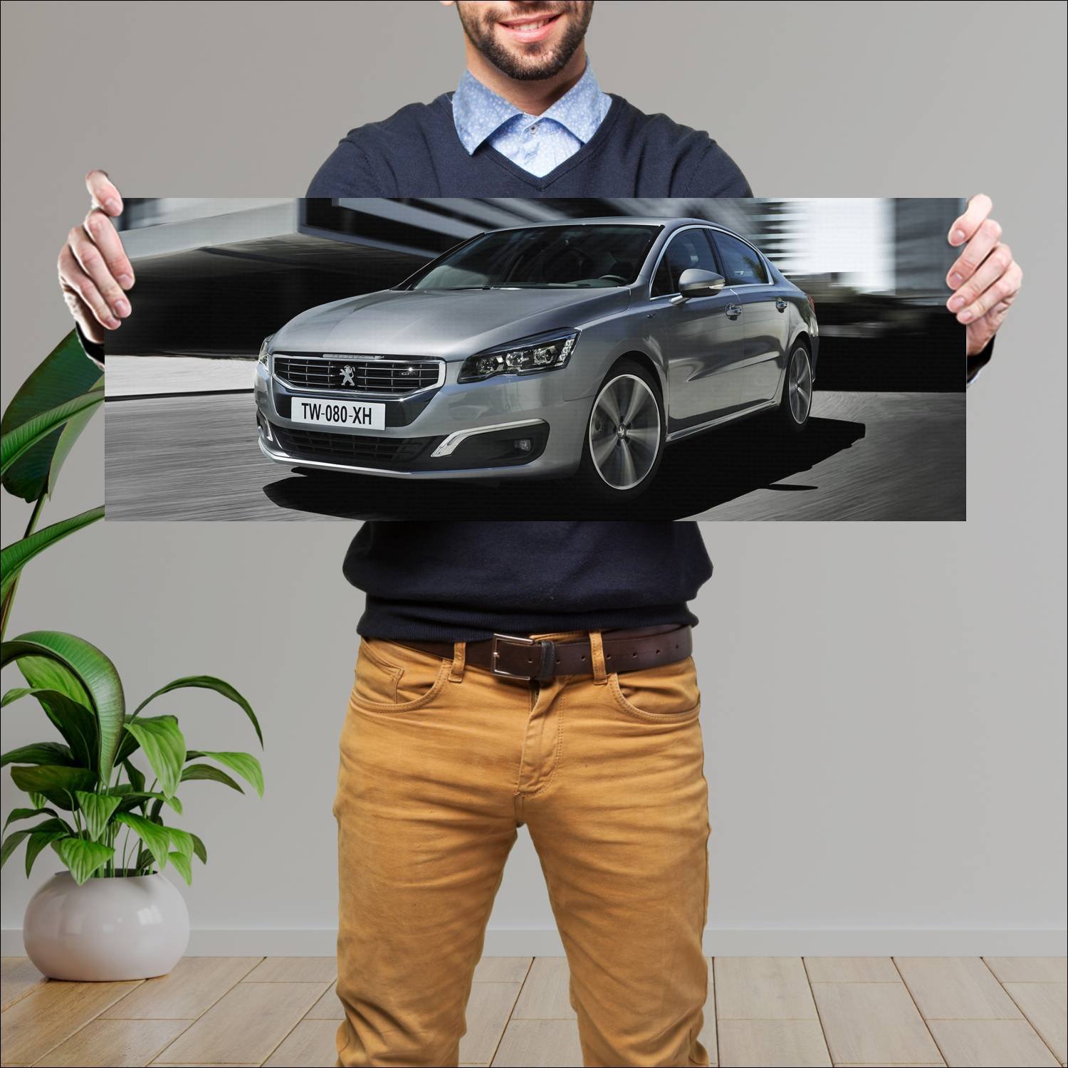 Cuadro grande 30x80cm 2014 peugeot 508 gt auto 66 Peugeot