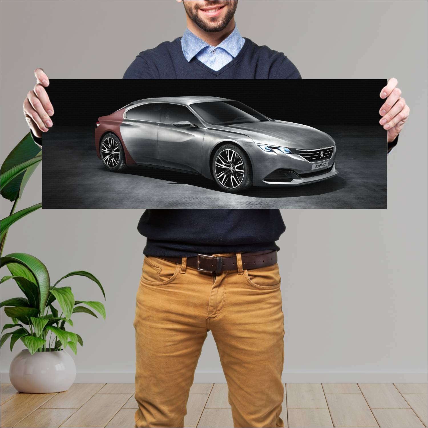 Cuadro grande 30x80cm 2014 peugeot exalt concept 1 72 Peugeot