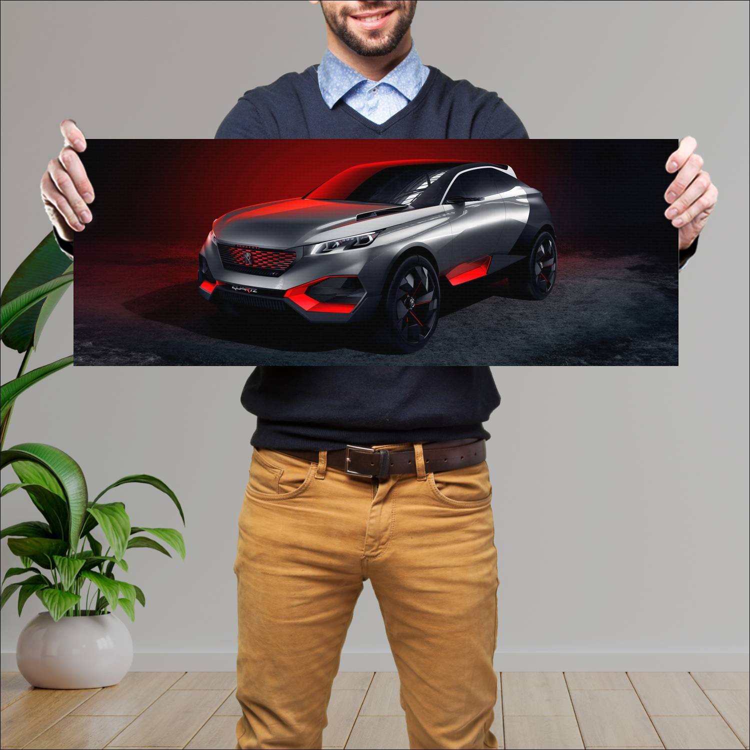 Cuadro grande 30x80cm 2014 peugeot quartz concept 74 Peugeot
