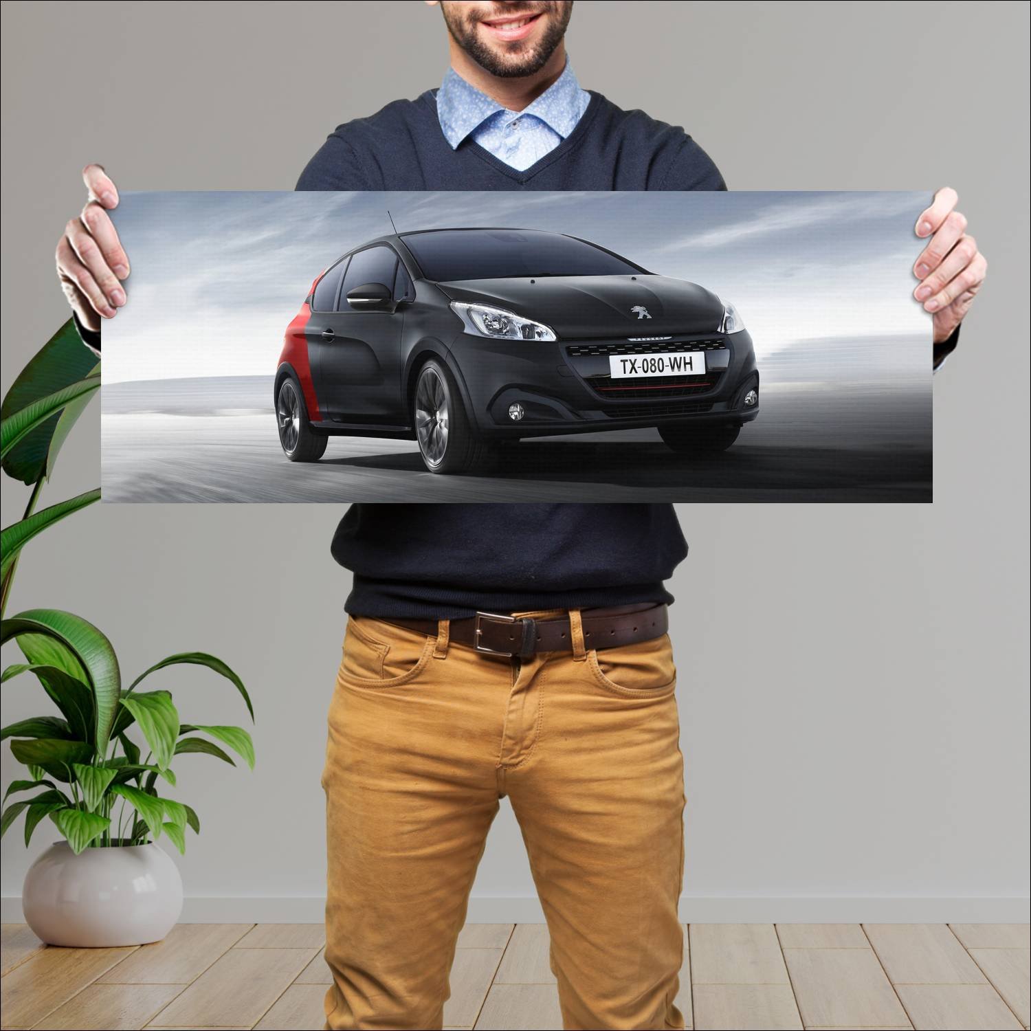 Cuadro grande 30x80cm 2015 peugeot 208 gti by peug 78 Peugeot