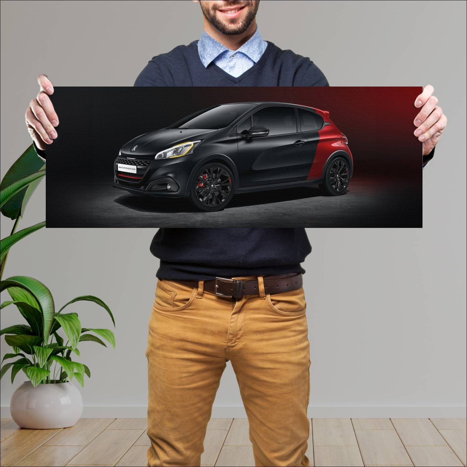 Cuadro grande 30x80cm 2015 peugeot 208 gti by peug 79 Peugeot