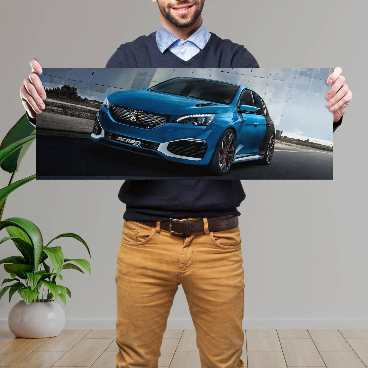 Cuadro grande 30x80cm 2015 peugeot 308 r hybrid co 81 Peugeot