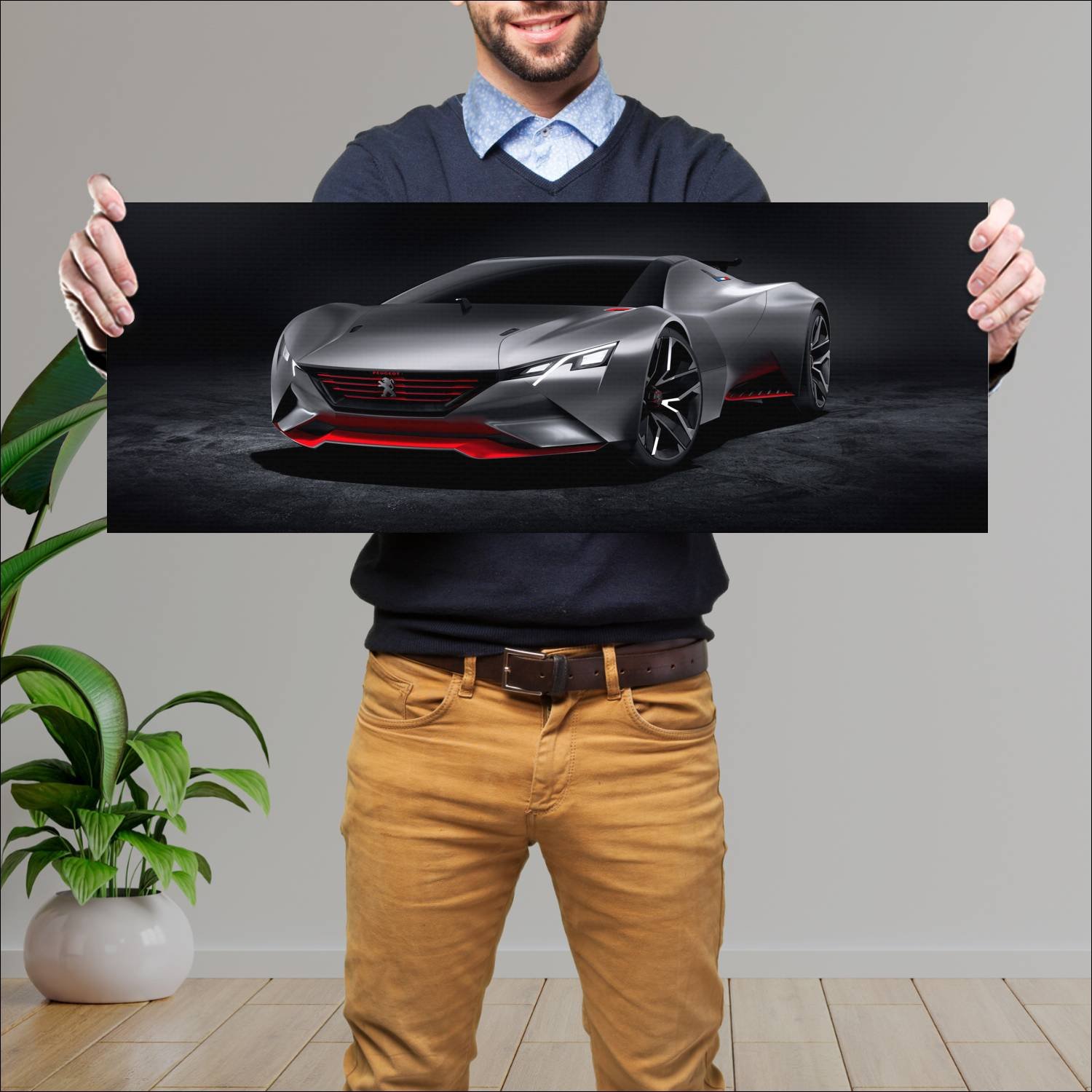 Cuadro grande 30x80cm 2015 peugeot vision gran tur 83 Peugeot
