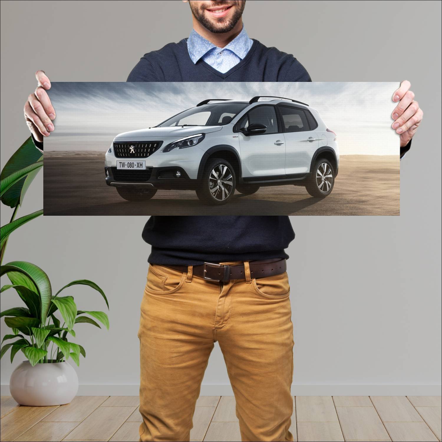 Cuadro grande 30x80cm 2016 peugeot 2008 gt line 39 87 Peugeot