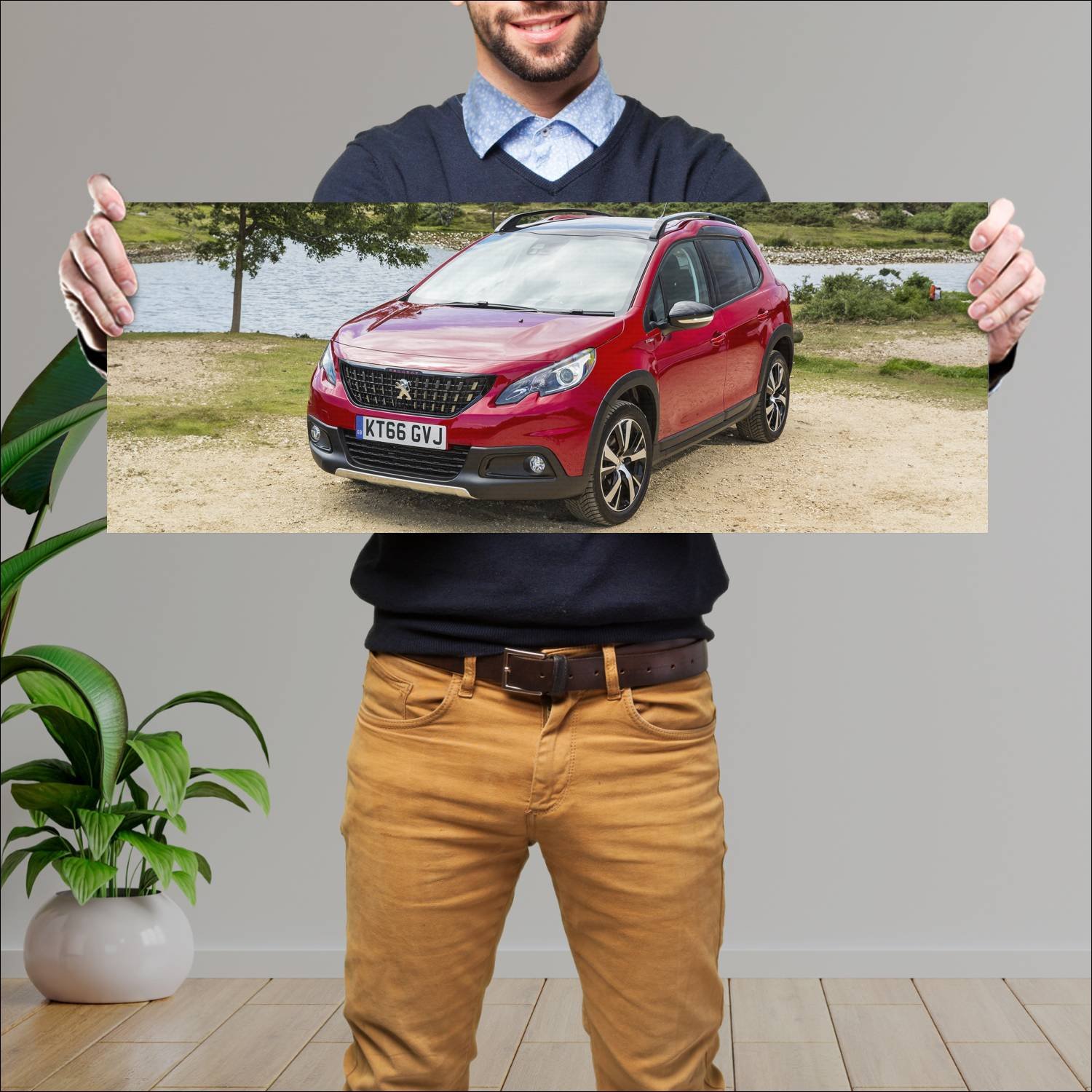 Cuadro grande 30x80cm 2016 peugeot 2008 gt line uk 88 Peugeot