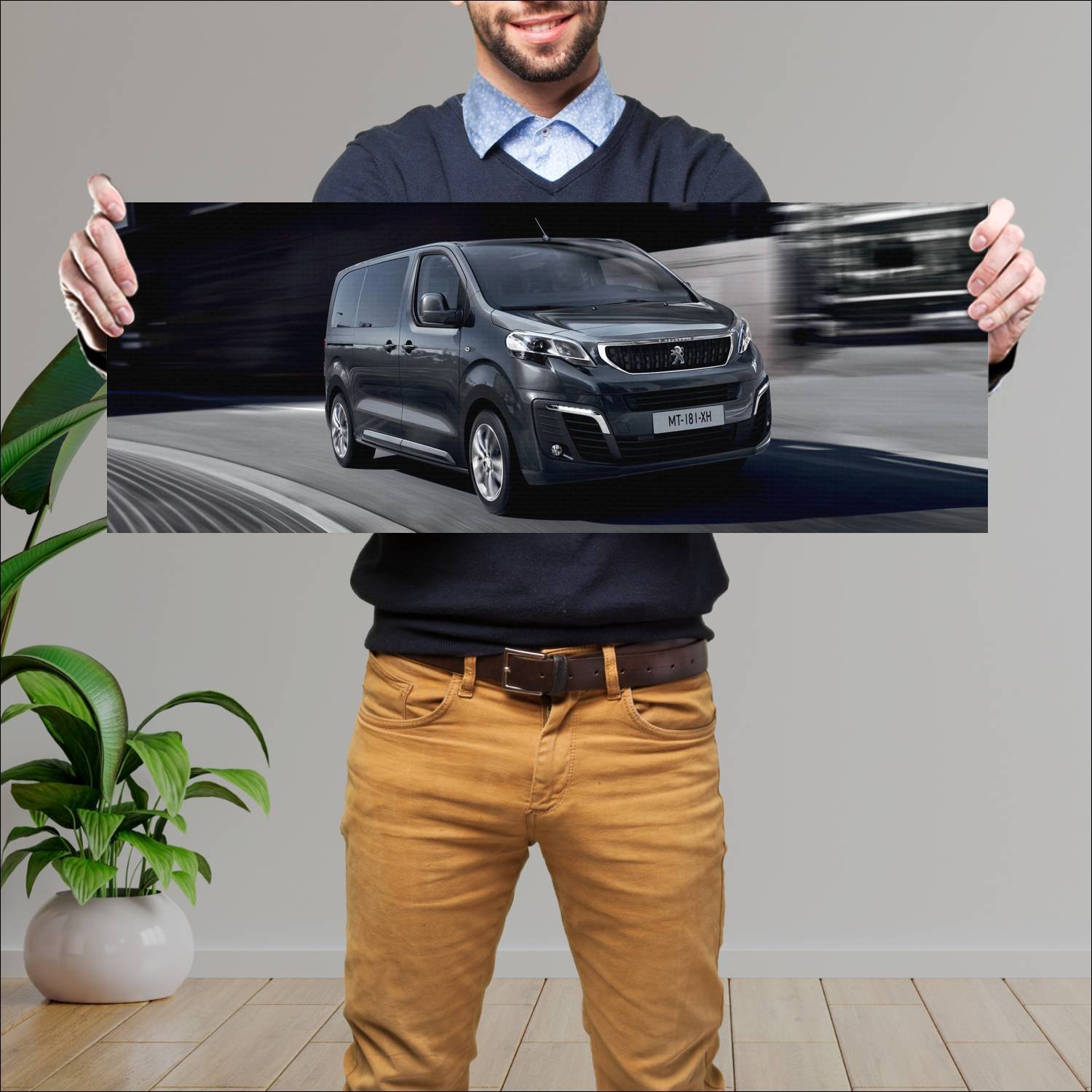 Cuadro grande 30x80cm 2016 peugeot traveller auto 98 Peugeot