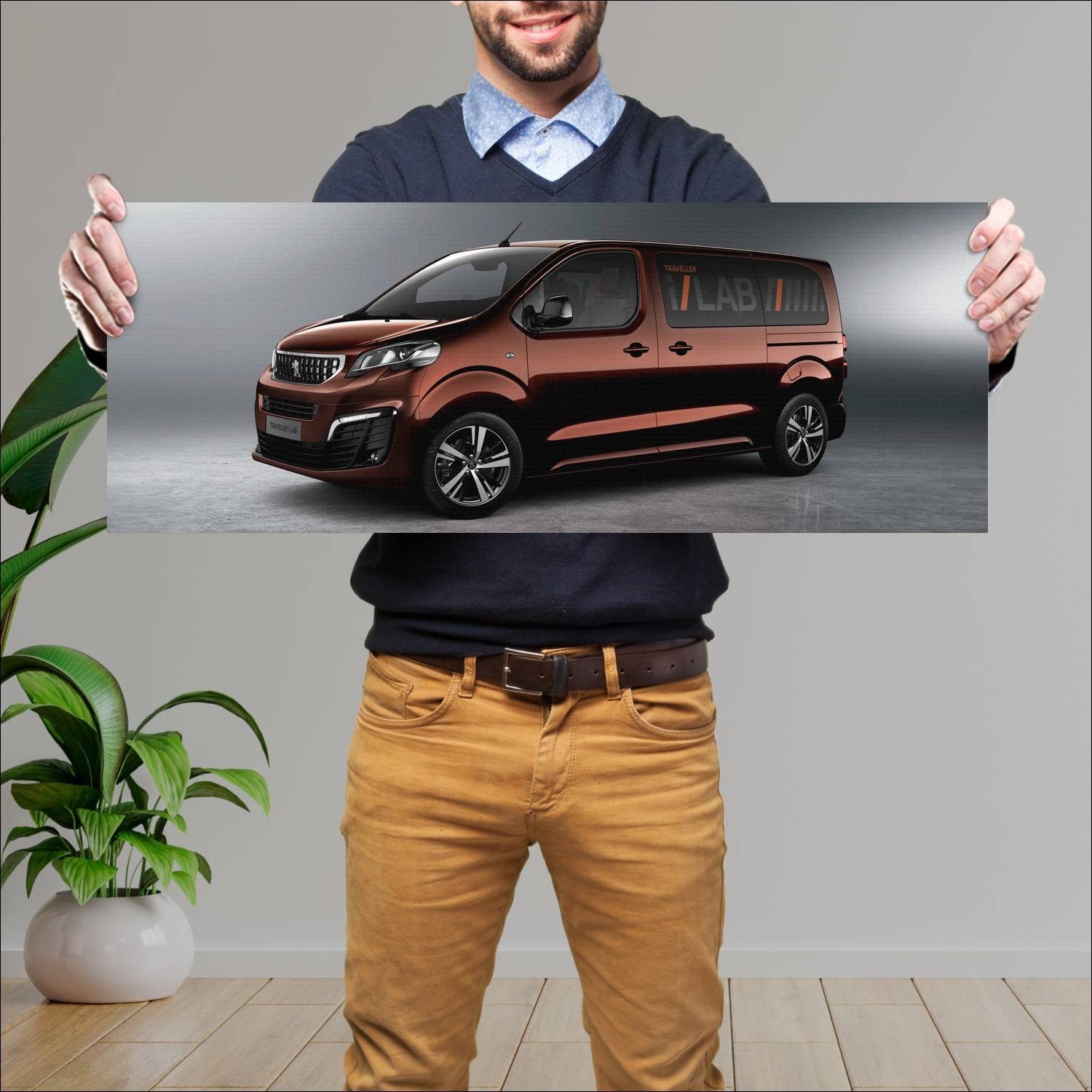 Cuadro grande 30x80cm 2016 peugeot traveller i lab 100 Peugeot