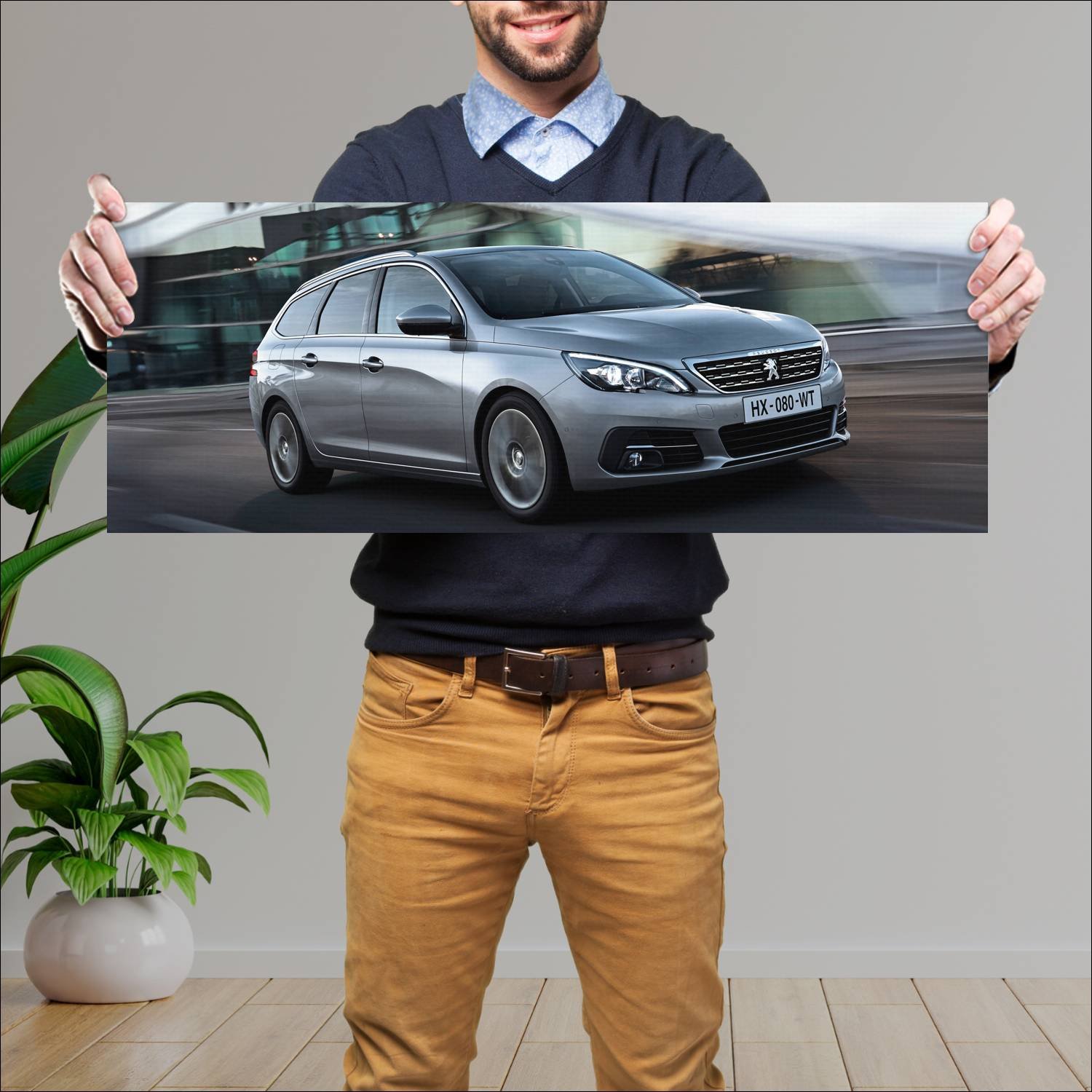 Cuadro grande 30x80cm 2017 peugeot 308 sw auto 105 Peugeot