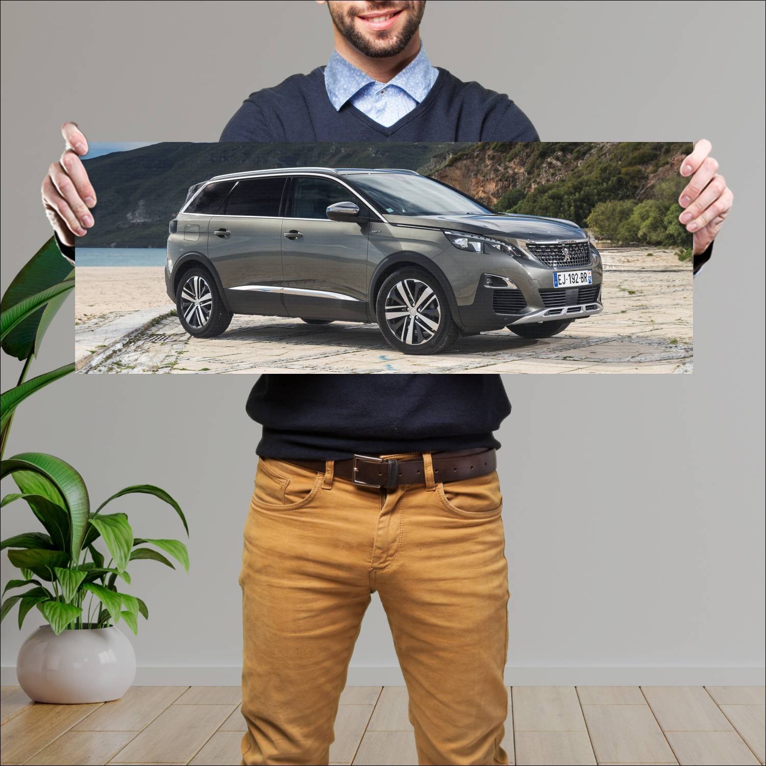 Cuadro grande 30x80cm 2017 peugeot 5008 gt auto 109 Peugeot