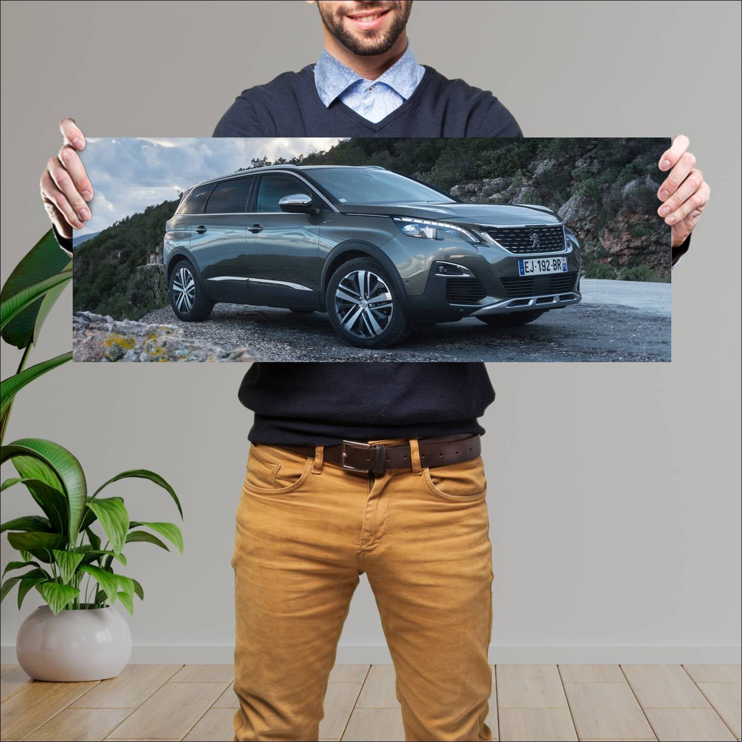 Cuadro grande 30x80cm 2017 peugeot 5008 gt auto 110 Peugeot