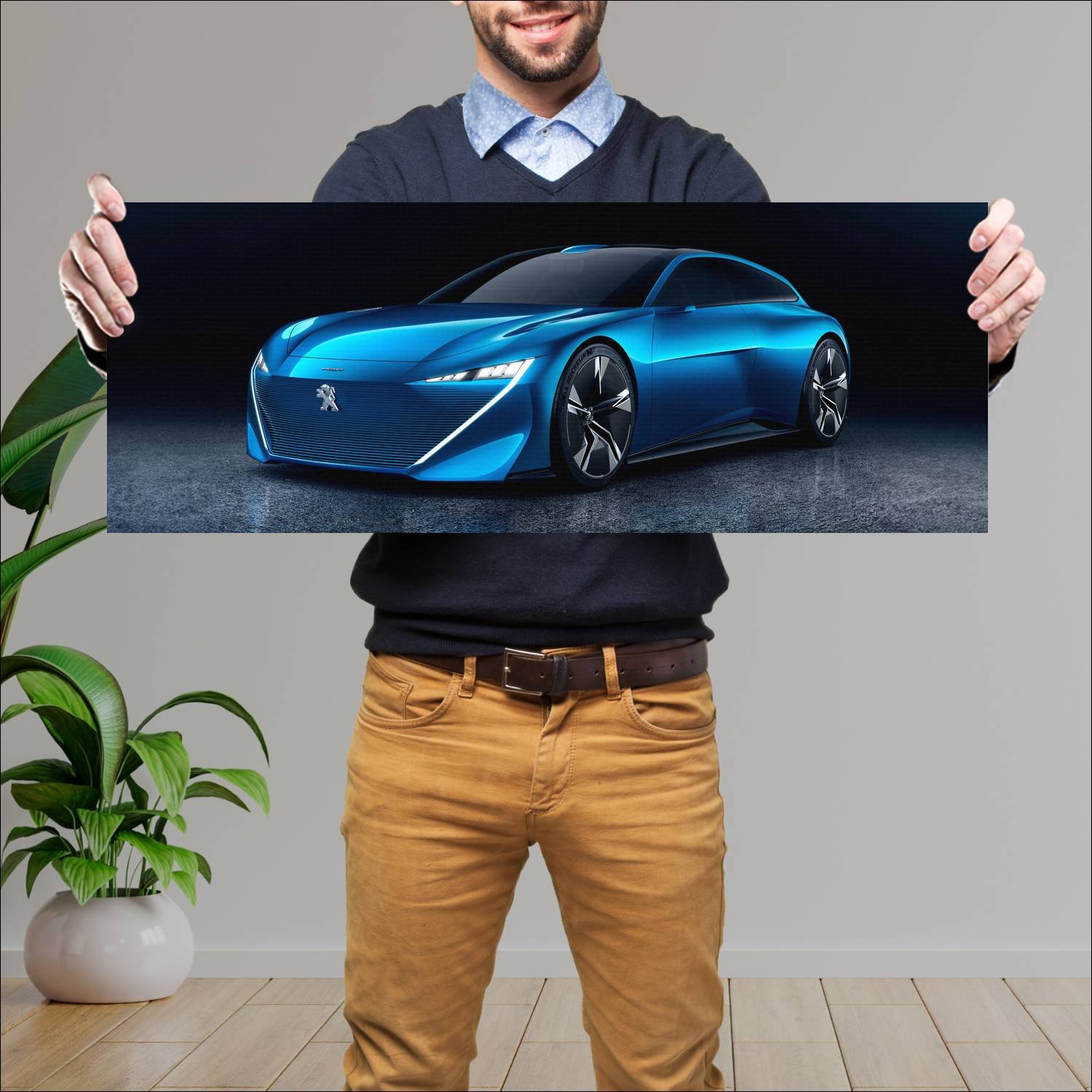 Cuadro grande 30x80cm 2017 peugeot instinct concep 112 Peugeot