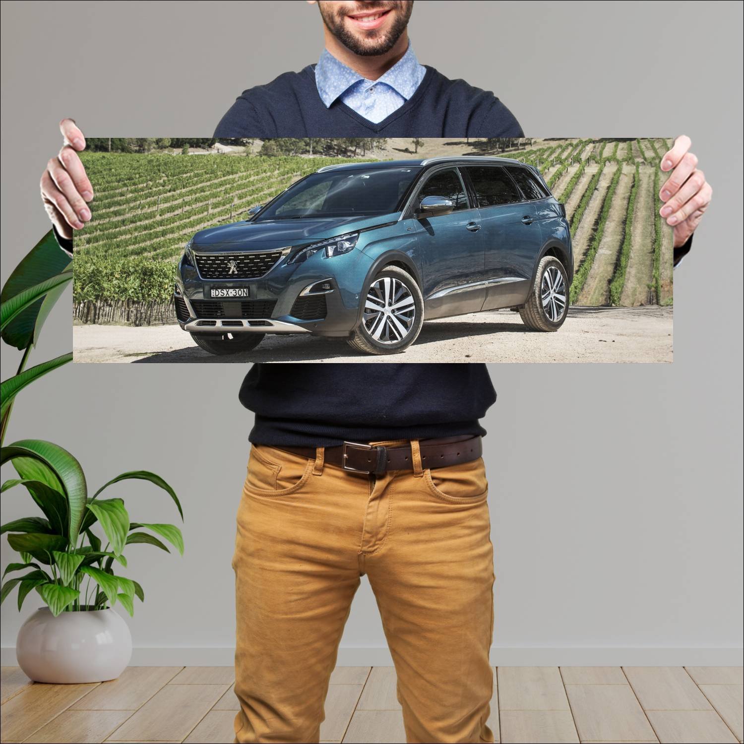 Cuadro grande 30x80cm 2018 peugeot 5008 gt au Peugeot