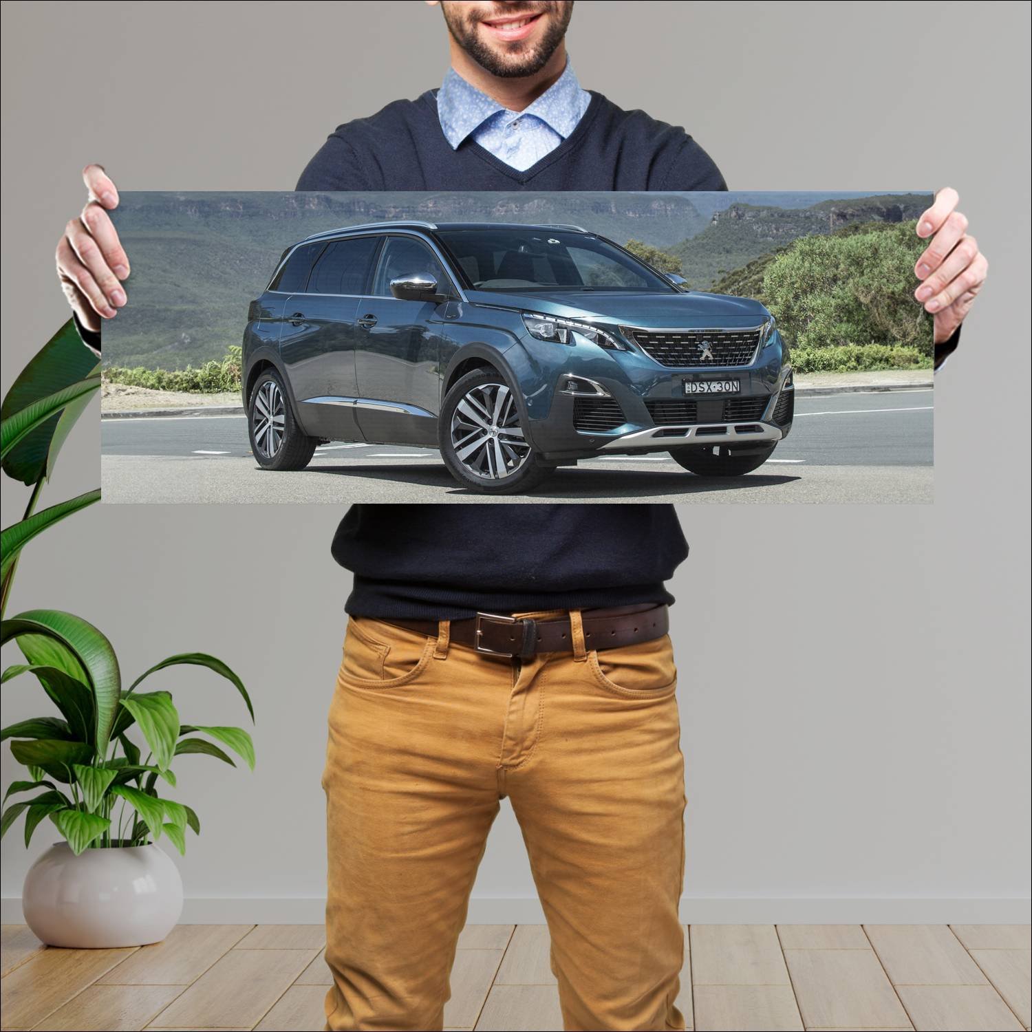 Cuadro grande 30x80cm 2018 peugeot 5008 gt au Peugeot