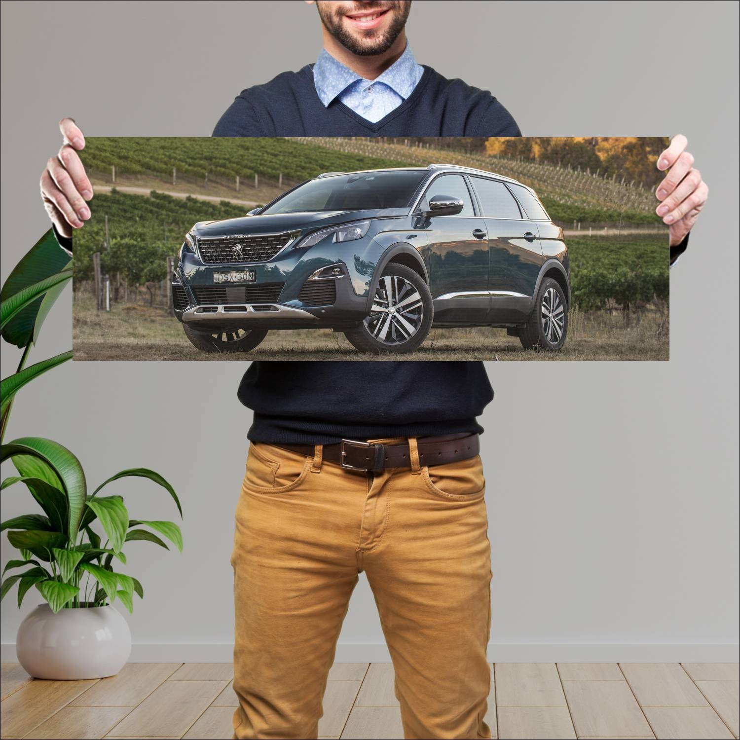 Cuadro grande 30x80cm 2018 peugeot 5008 gt au Peugeot
