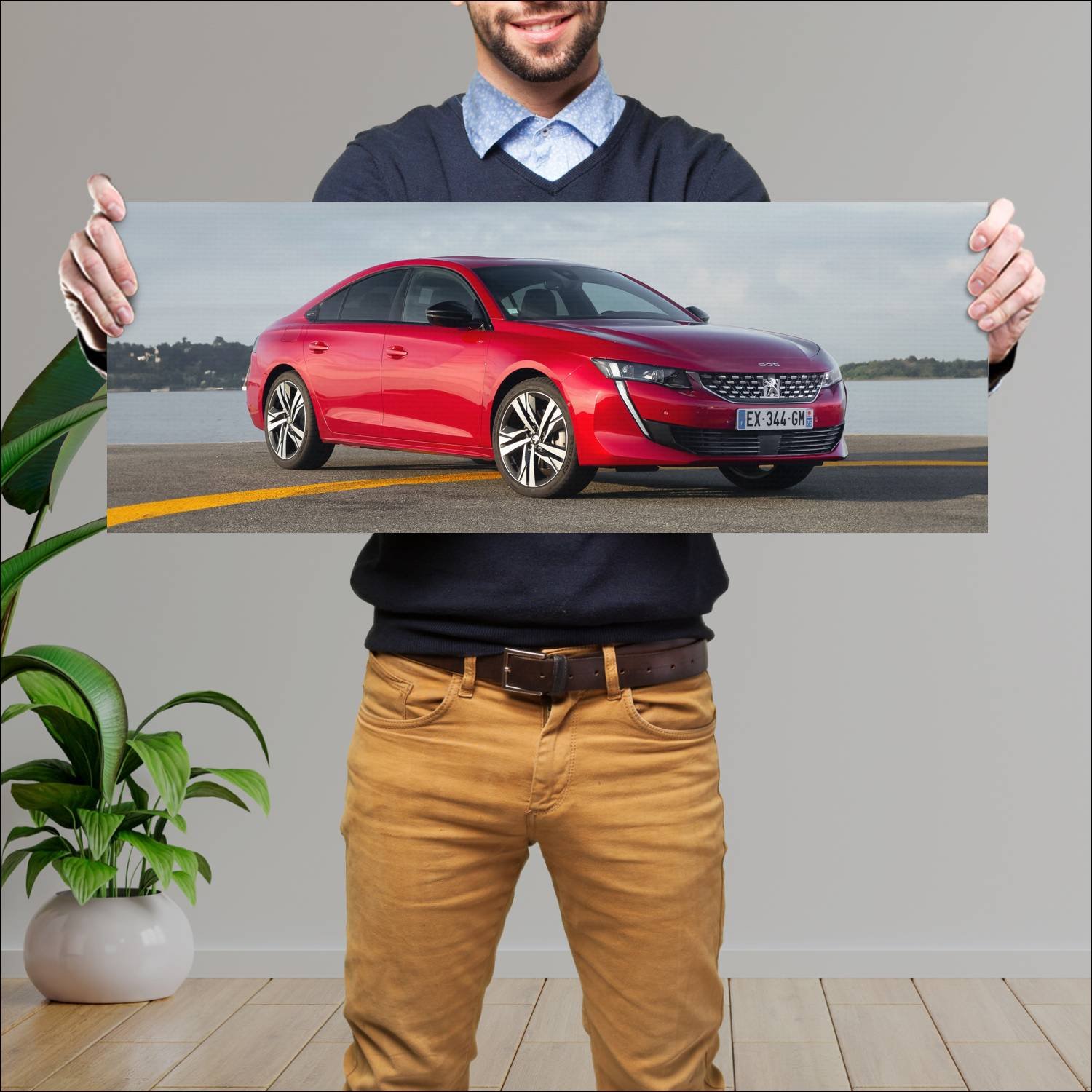 Cuadro grande 30x80cm 2018 peugeot 508 gt auto 124 Peugeot