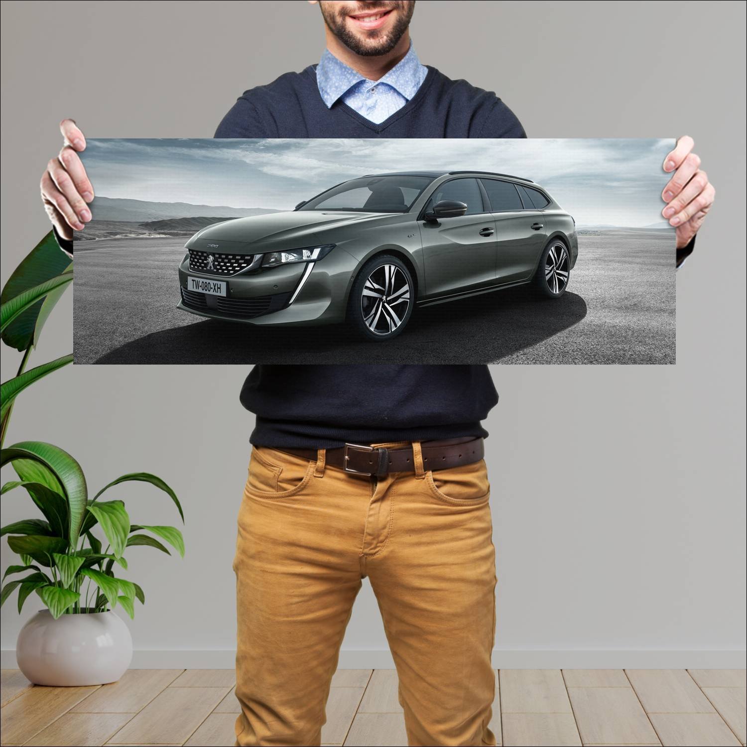 Cuadro grande 30x80cm 2018 peugeot 508 sw gt auto 127 Peugeot