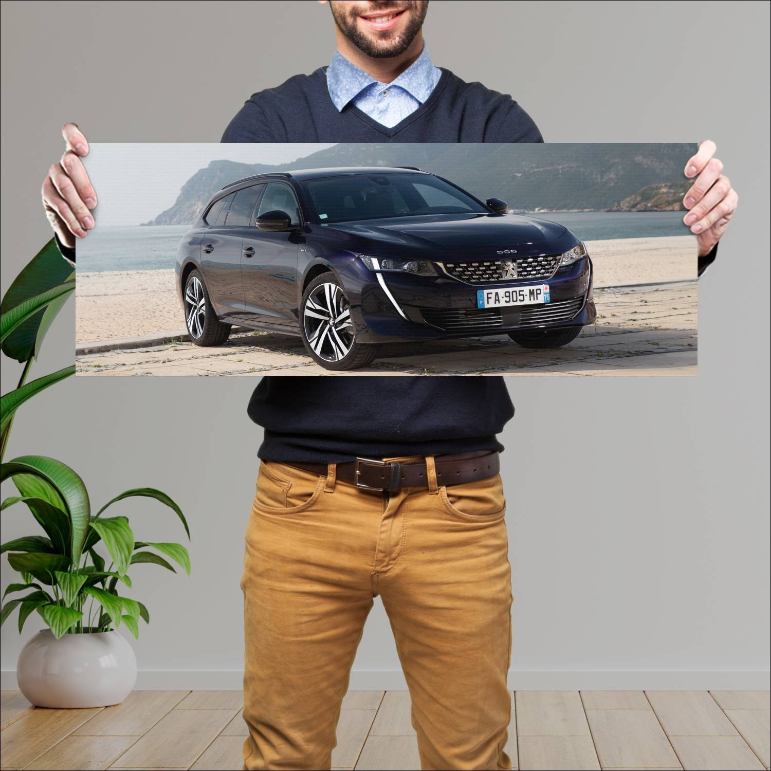 Cuadro grande 30x80cm 2018 peugeot 508 sw gt auto 128 Peugeot
