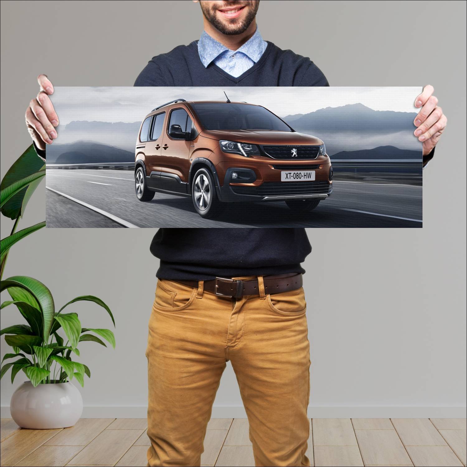 Cuadro grande 30x80cm 2018 peugeot rifter gt line 132 Peugeot