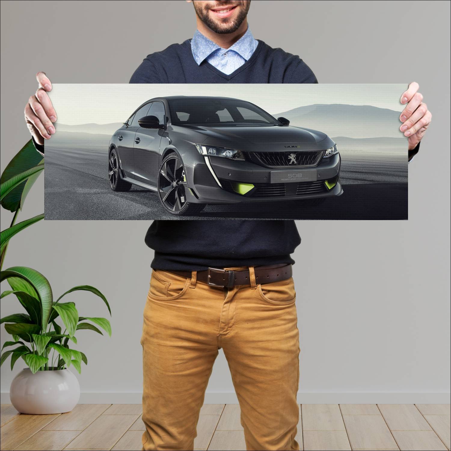 Cuadro grande 30x80cm 2019 concept 508 peugeot spo 135 Peugeot