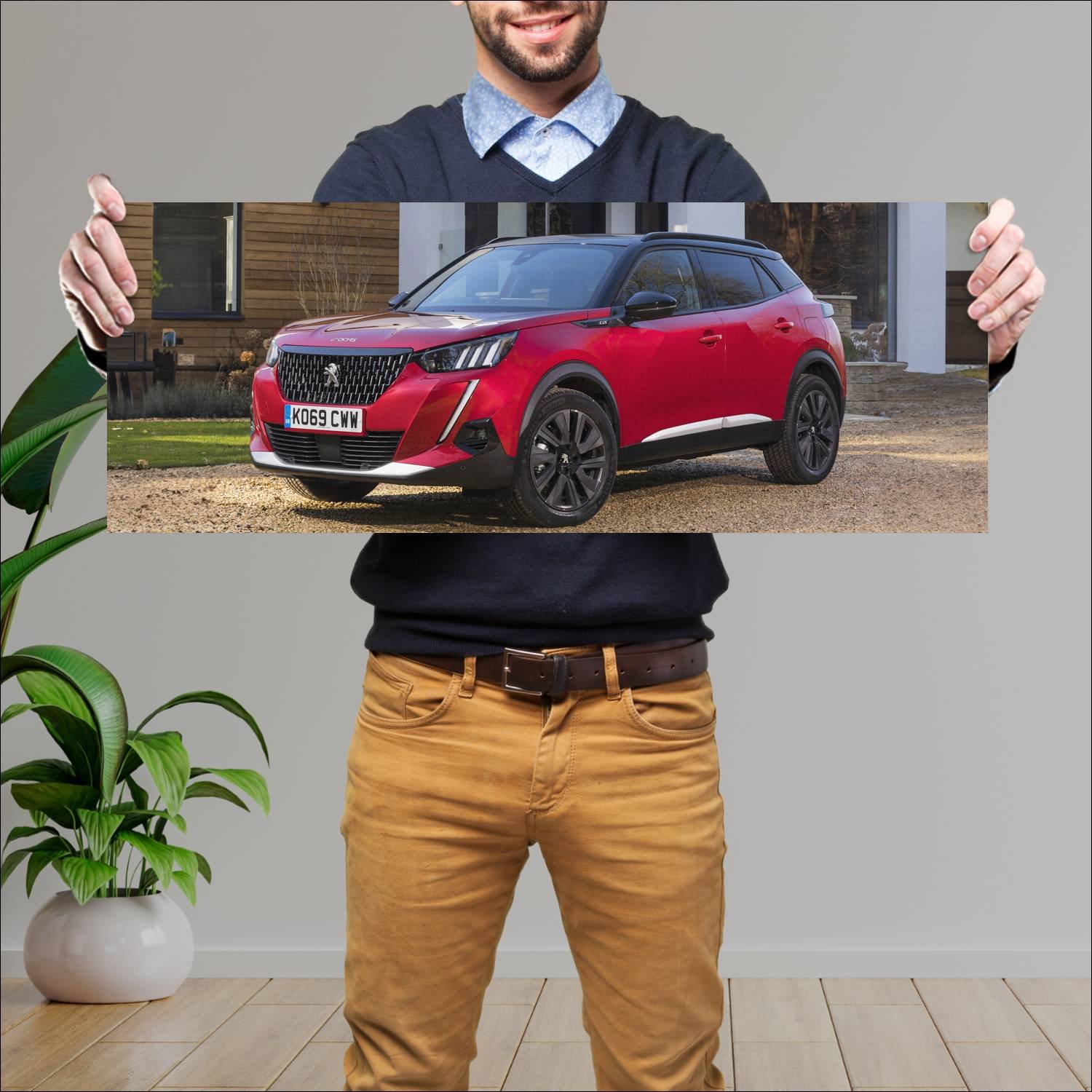 Cuadro grande 30x80cm 2020 peugeot 2008 gt uk Peugeot
