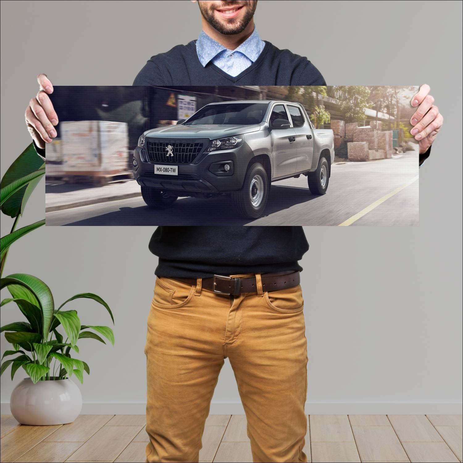 Cuadro grande 30x80cm 2020 peugeot landtrek workho 159 Peugeot