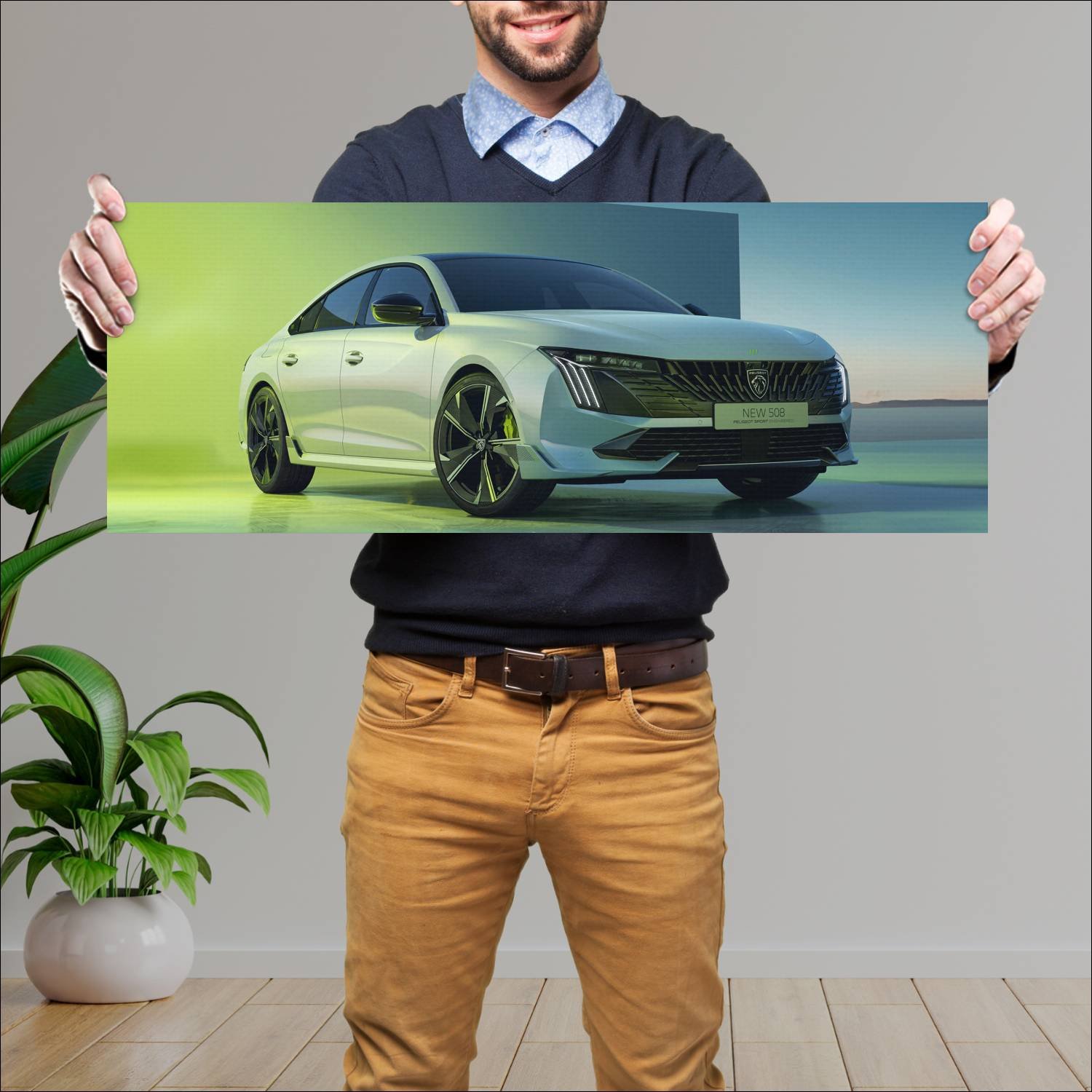 Cuadro grande 30x80cm 2023 peugeot 508 peugeot spo 172 Peugeot