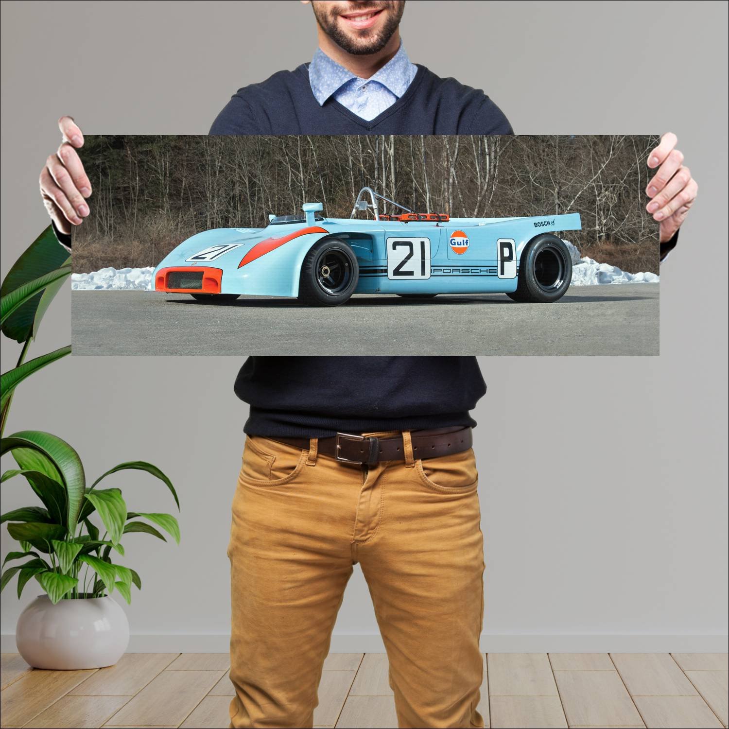 Cuadro grande 30x80cm 1970 porsche 908 03 spyder 0 57 Porsche