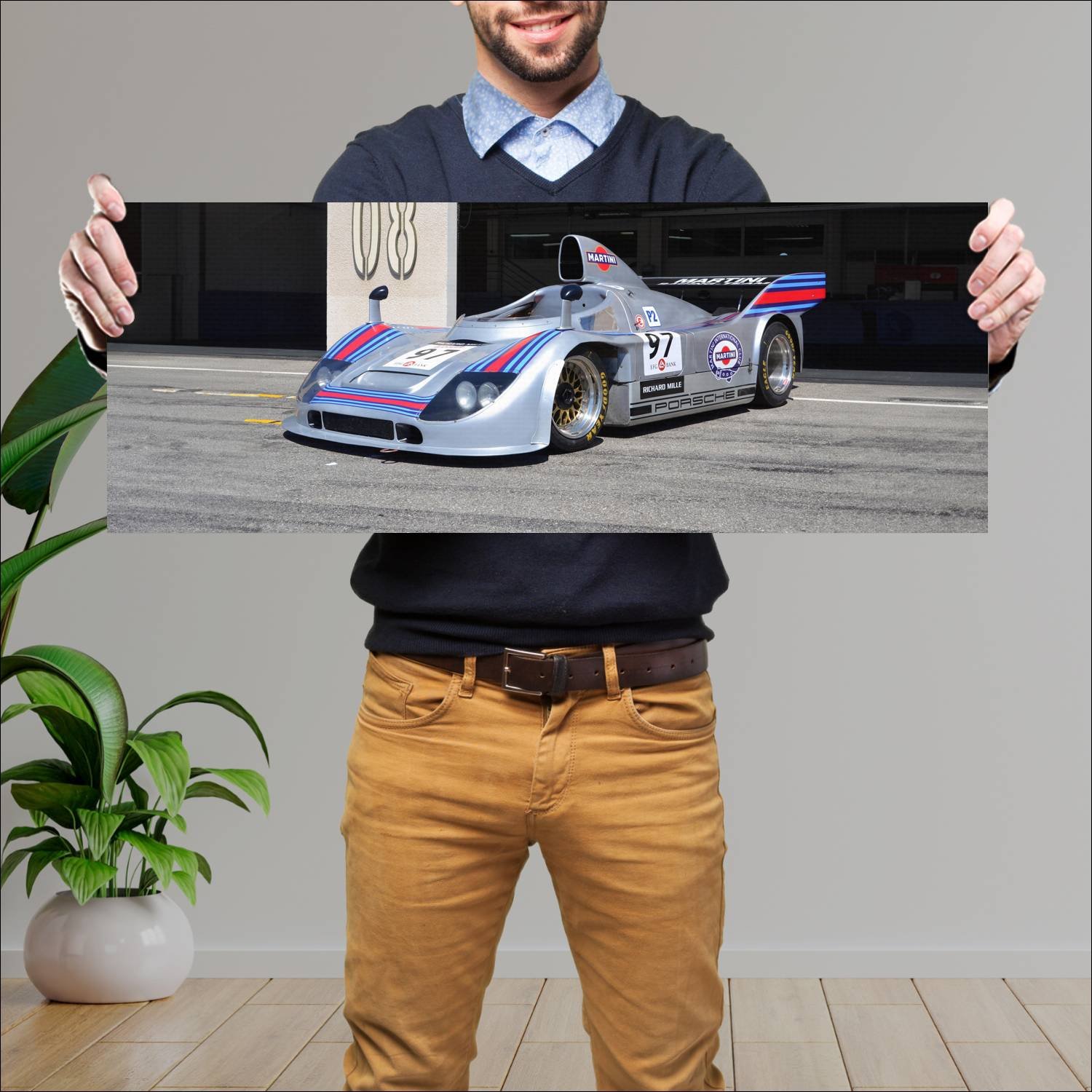 Cuadro grande 30x80cm 1970 porsche 908 03 spyder 0 58 Porsche