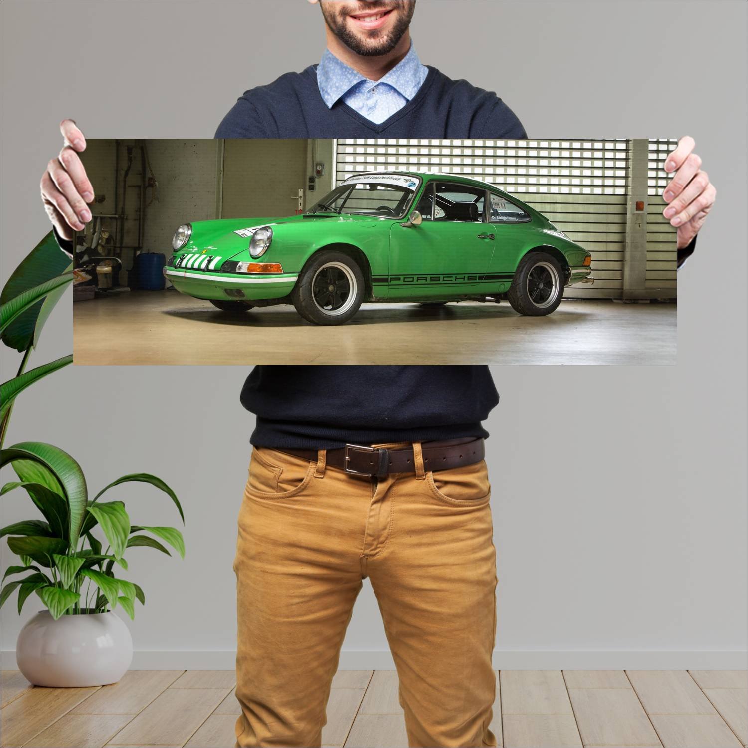 Cuadro grande 30x80cm 1970 porsche 911 s t auto 60 Porsche