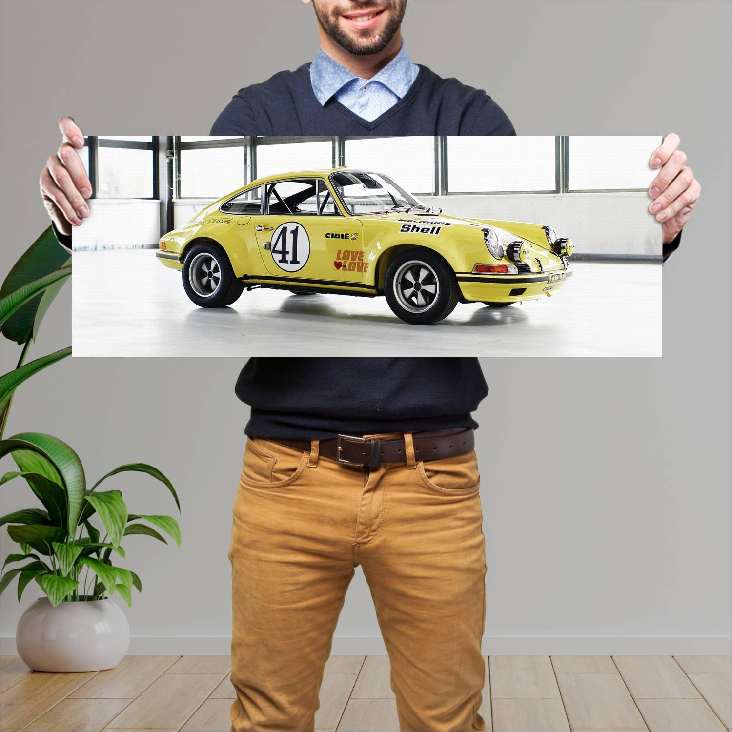 Cuadro grande 30x80cm 1971 porsche 911 s t auto 65 Porsche