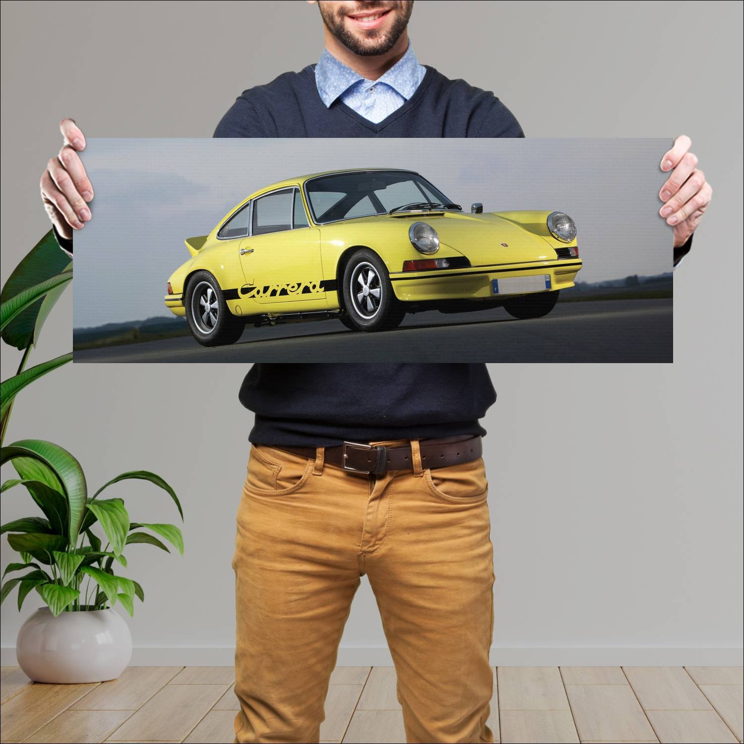 Cuadro grande 30x80cm 1972 porsche 911 carrera rs 75 Porsche