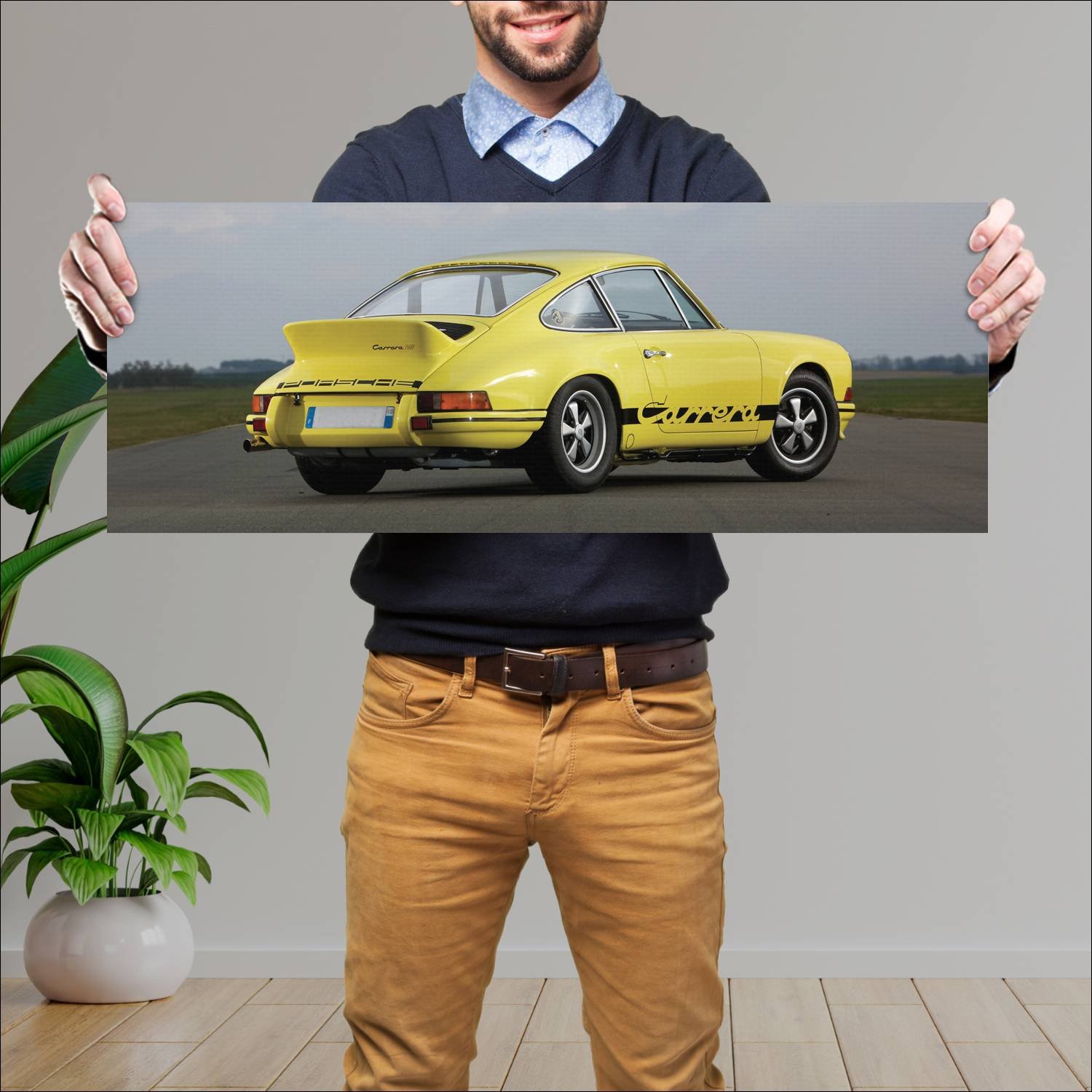 Cuadro grande 30x80cm 1972 porsche 911 carrera rs 76 Porsche